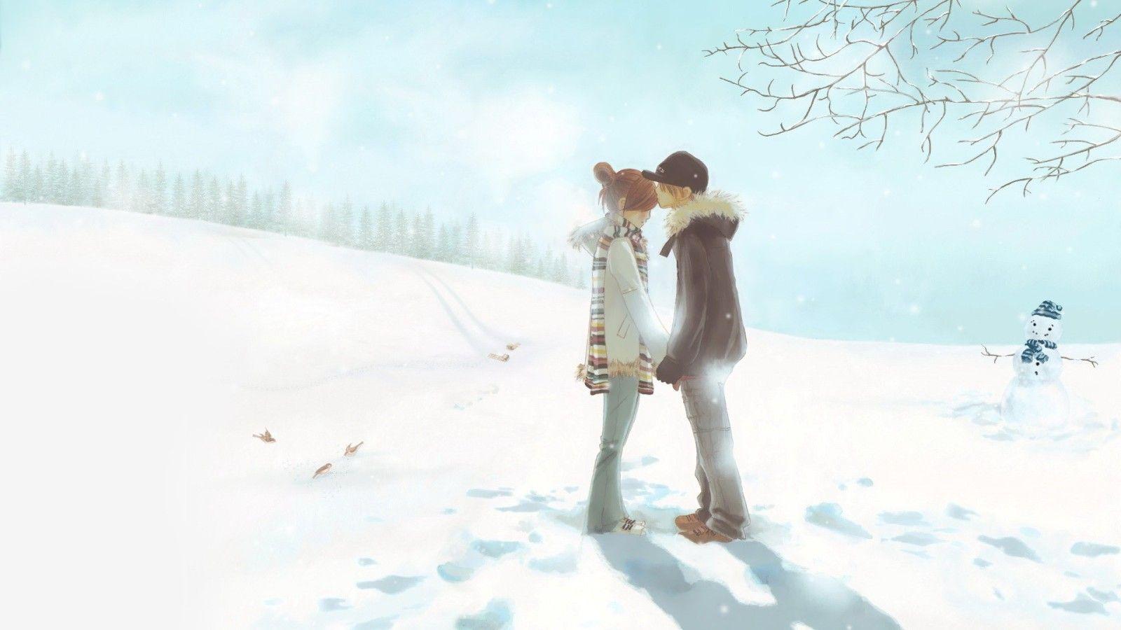 1600x900 Cute Anime Winter wallpaperx900