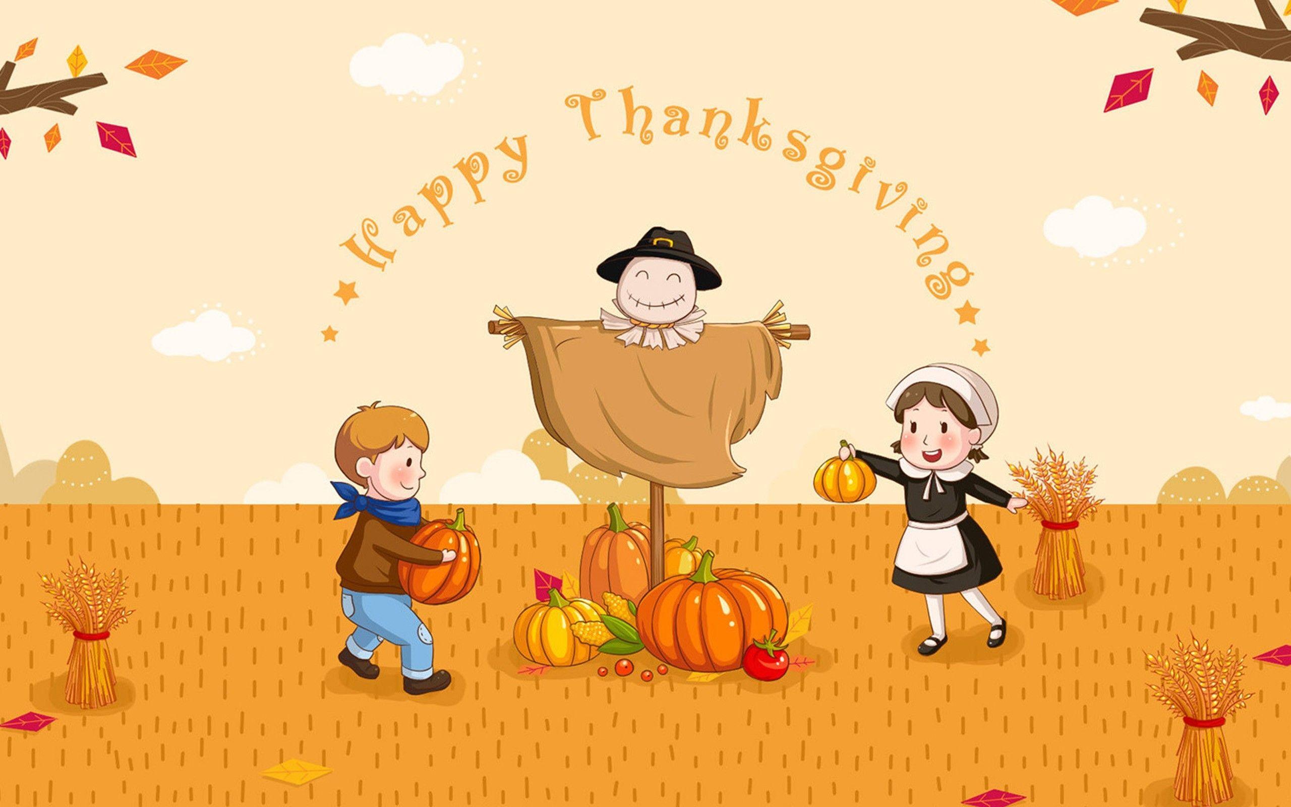 2560x1600 Cute Thanksgiving Background