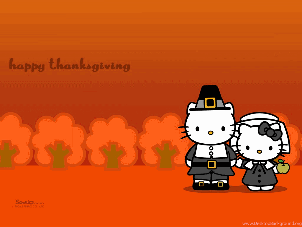 1024x768 Hello Kitty Thanksgiving Wallpaper Desktop