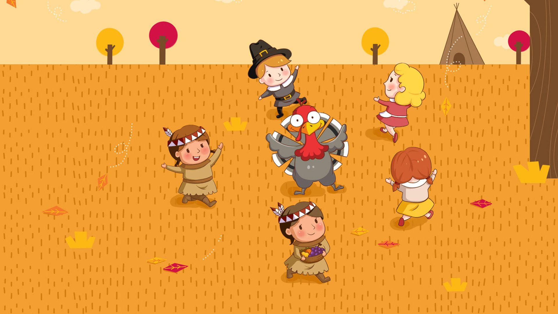 1920x1080 Download Free Cute Thanksgiving Background