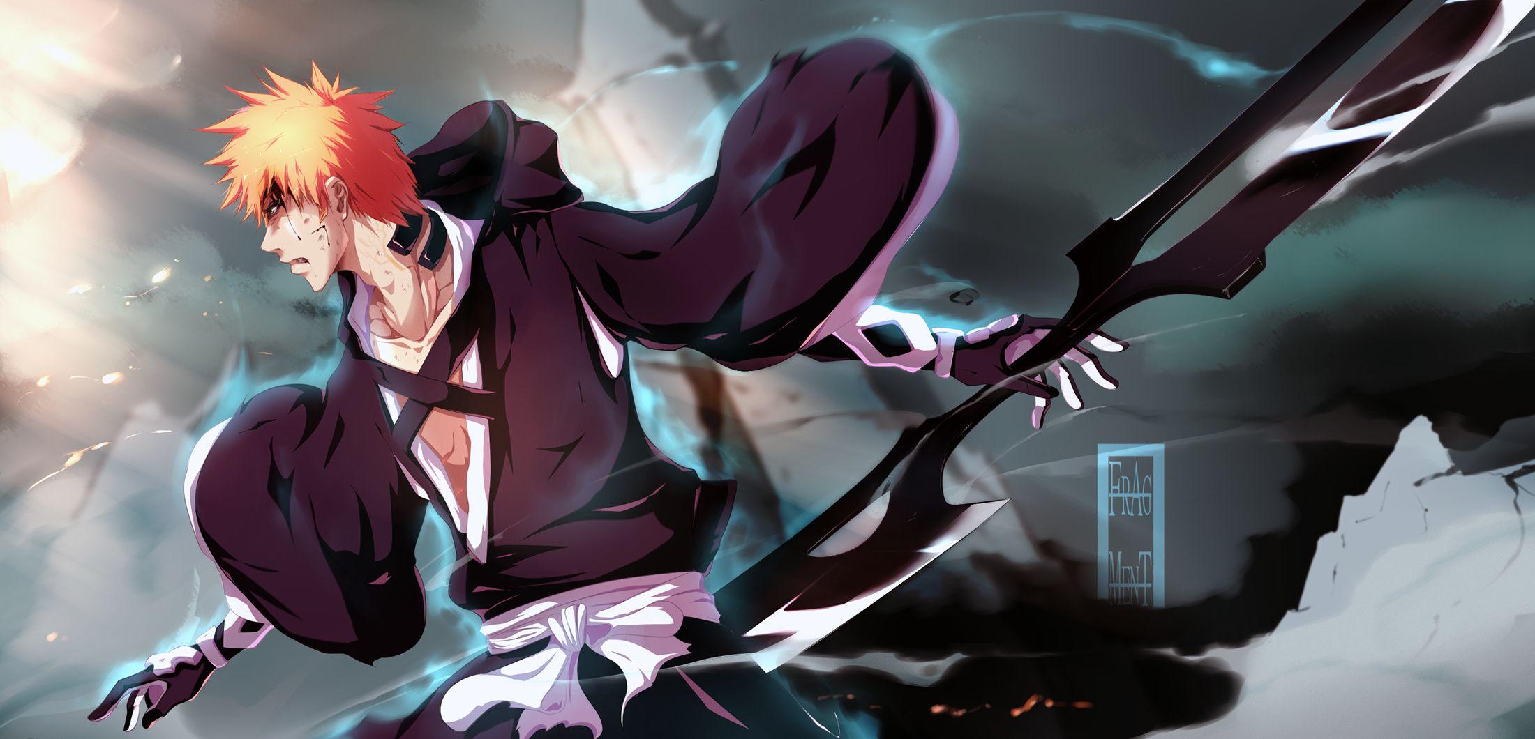2200x1060 Wallpaper Bleach, Kurosaki ichigo, Anime, Art HD, Picture, Image