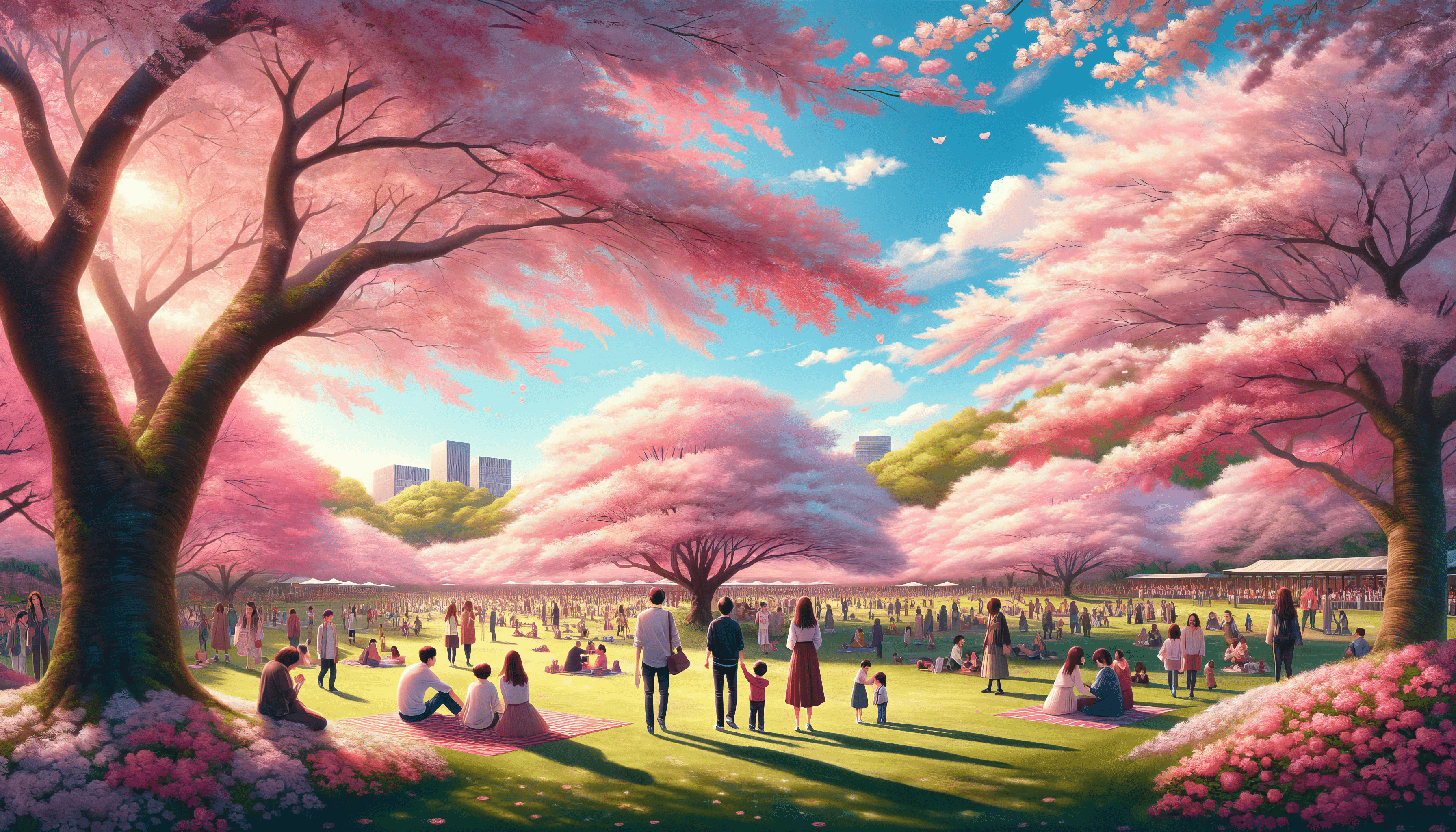 3584x2048 Enchanting Cherry Blossom Festival HD