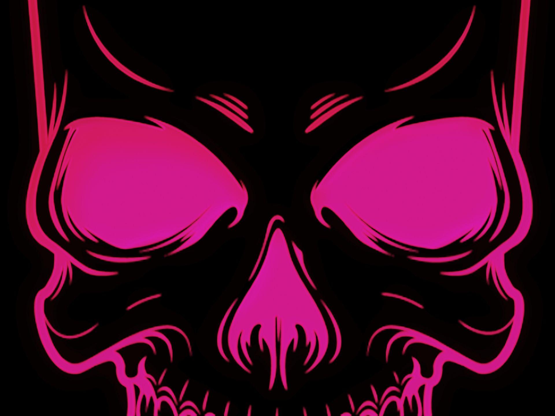 1920x1440 Pink Skull Wallpaper