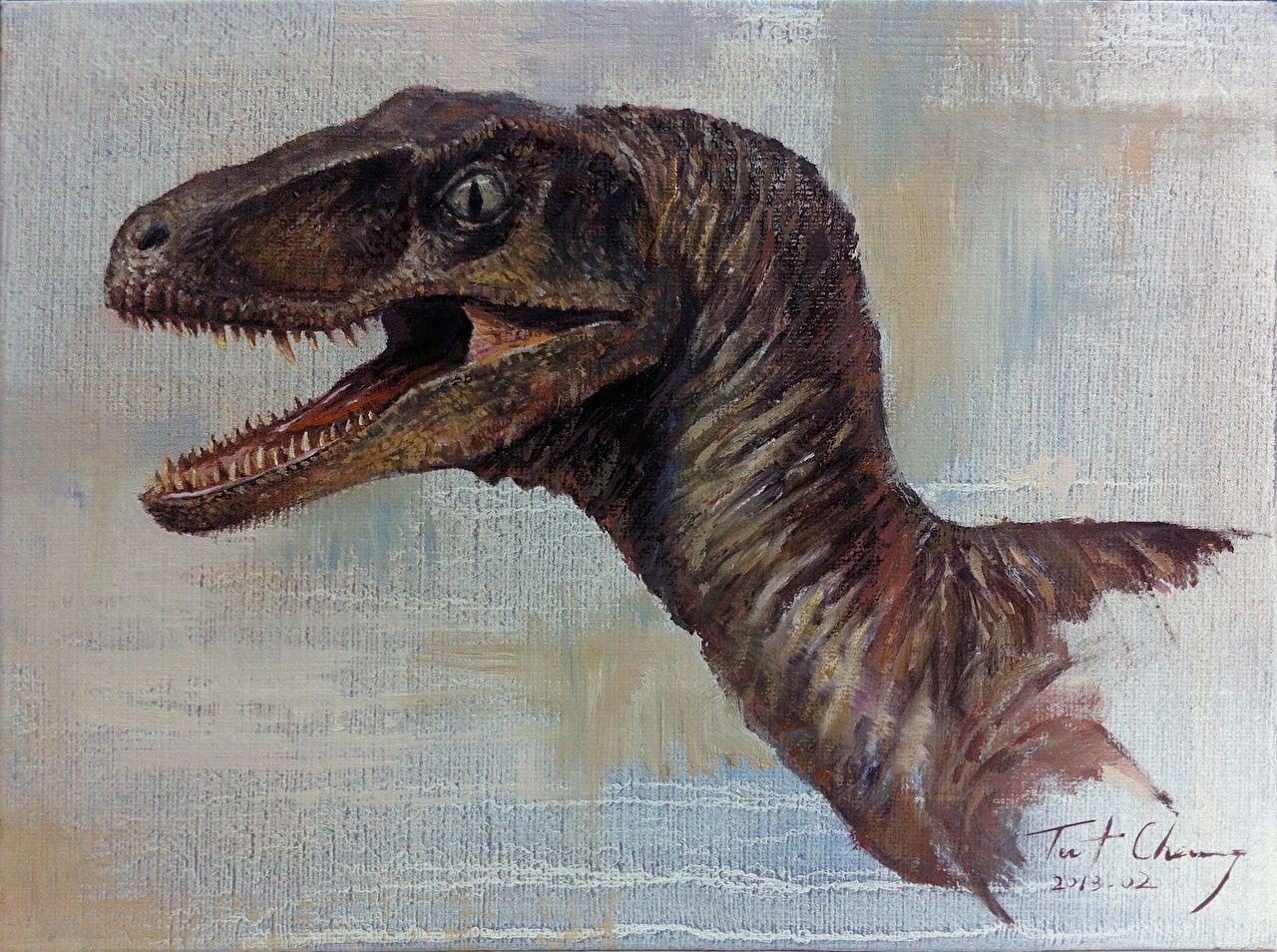 1280x954 Wallpaper Dinosaurs Velociraptor Roar Teeth Head Animals