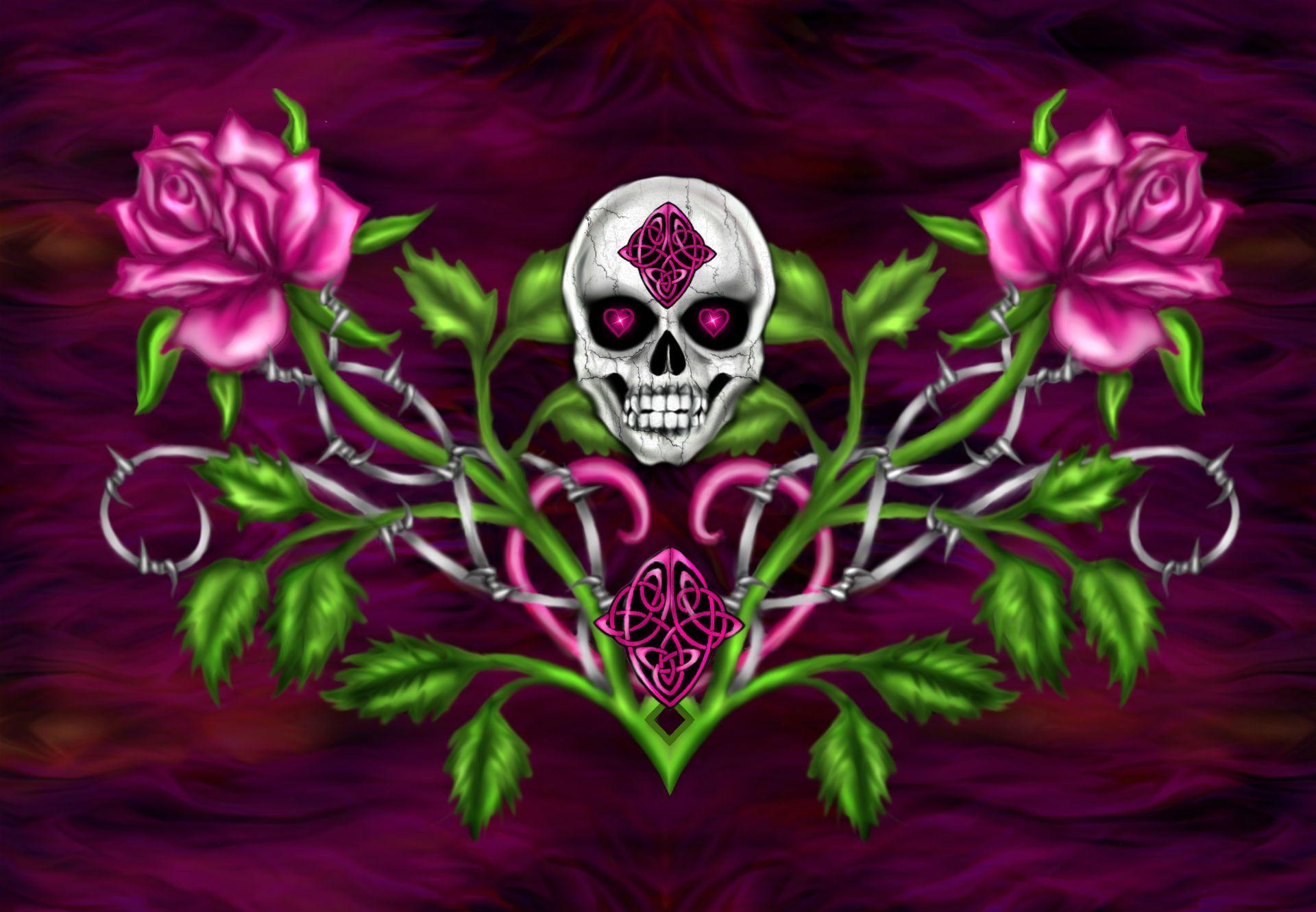 1920x1330 Gothic Skulls Wallpaper
