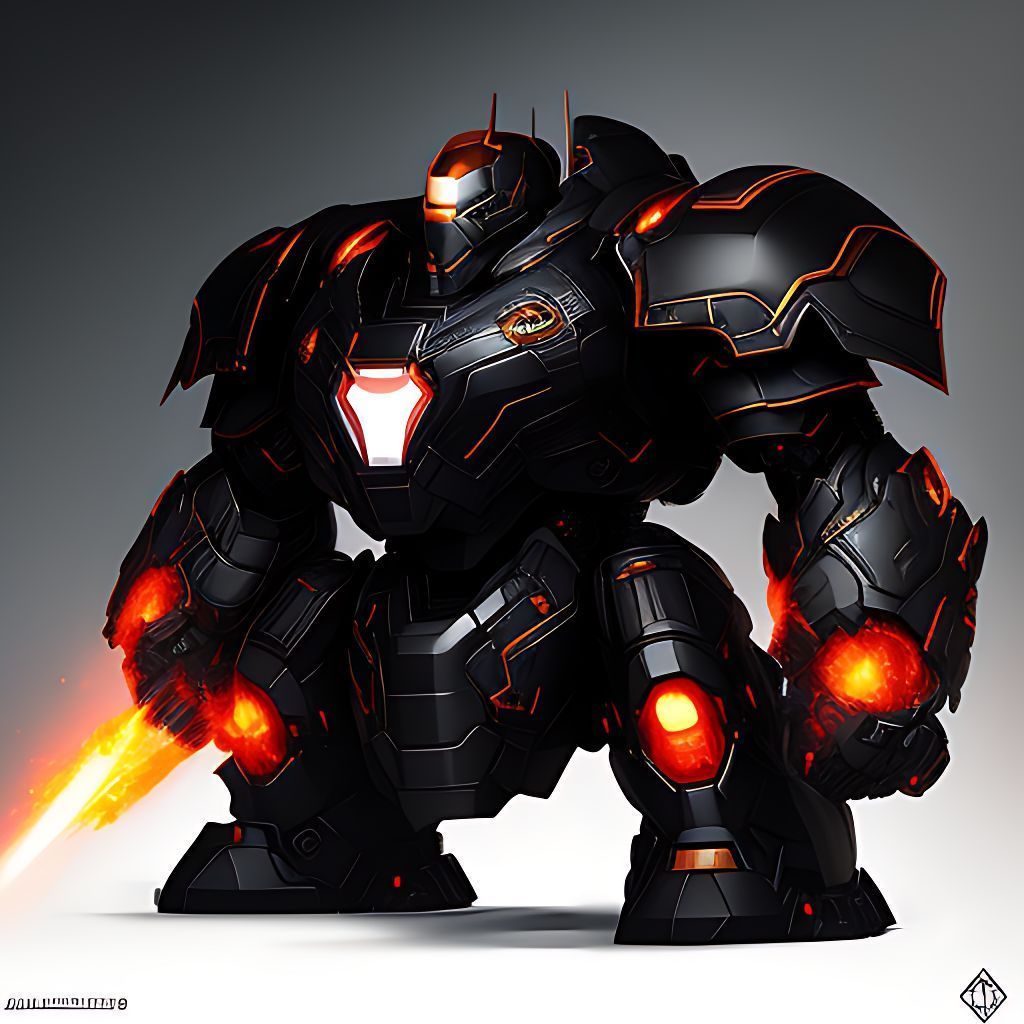 1024x1024 Corny Bear358: Dark Iron Man Hulkbuster