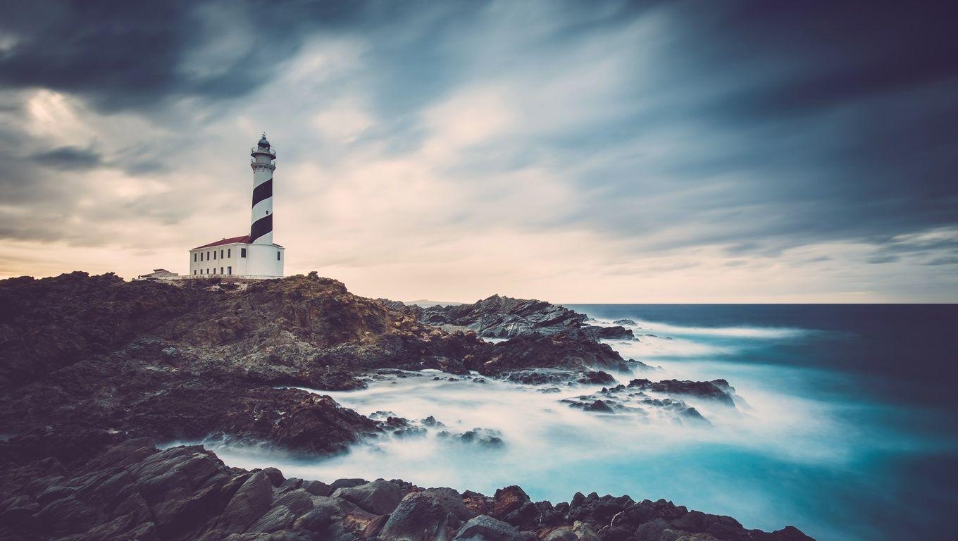 1360x768 Lighthouse Ocean Coast 5k Laptop HD HD 4k