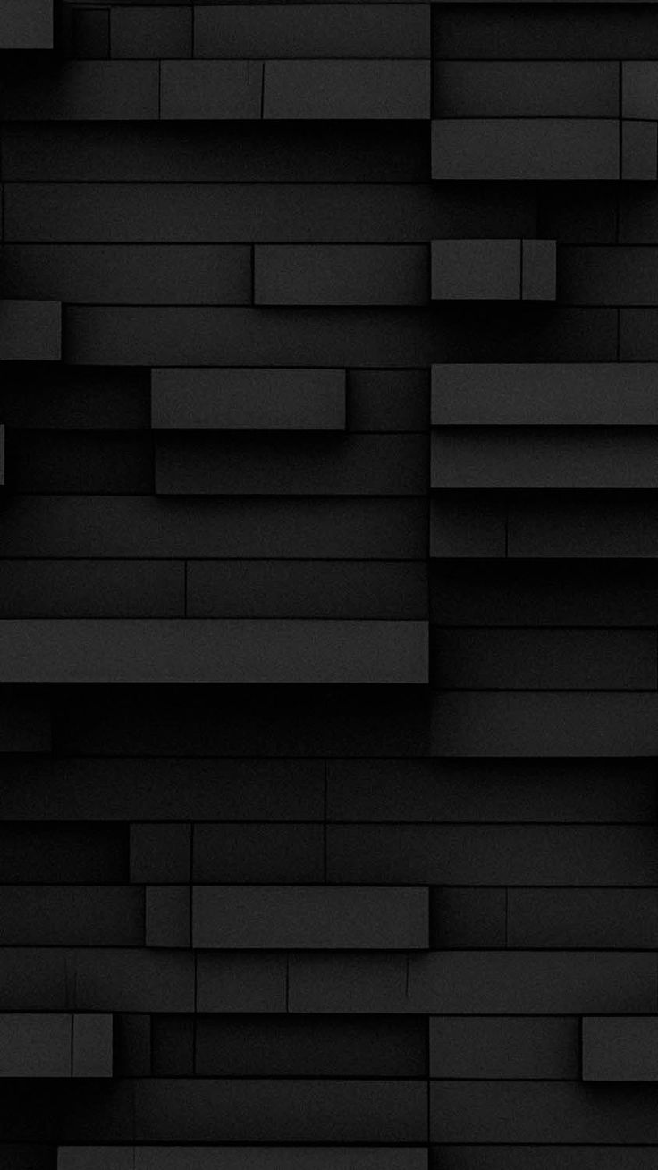 736x1308 3D Black Tiles iPhone Wallpaper 4K