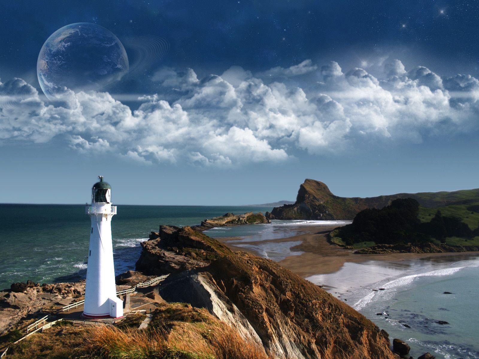 1600x1200 Lighthouse Desktop Wallpaper Free