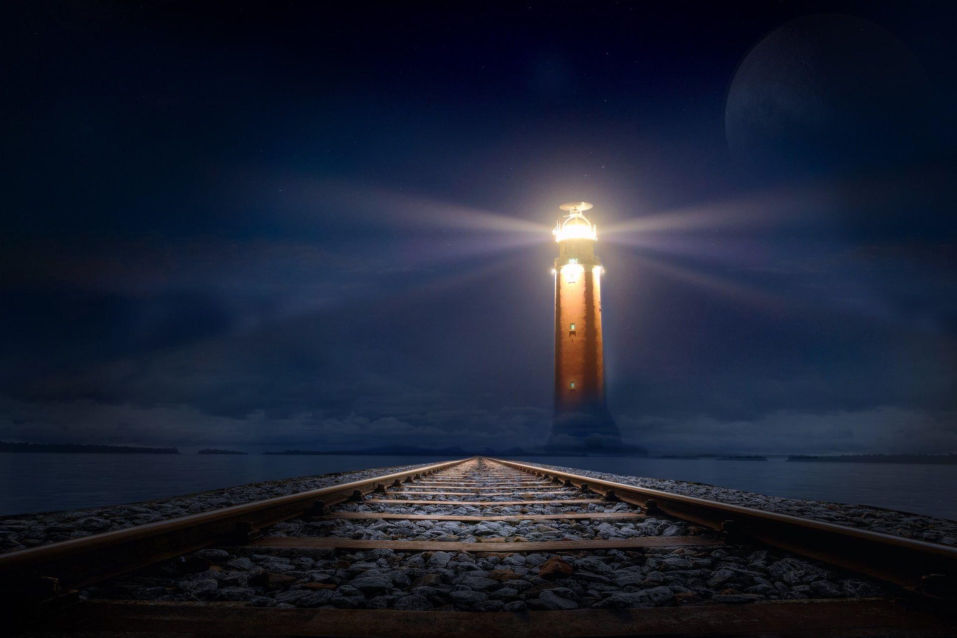 1920x1280 Lighthouse HD Full Screen Wallpaper Night Image HD