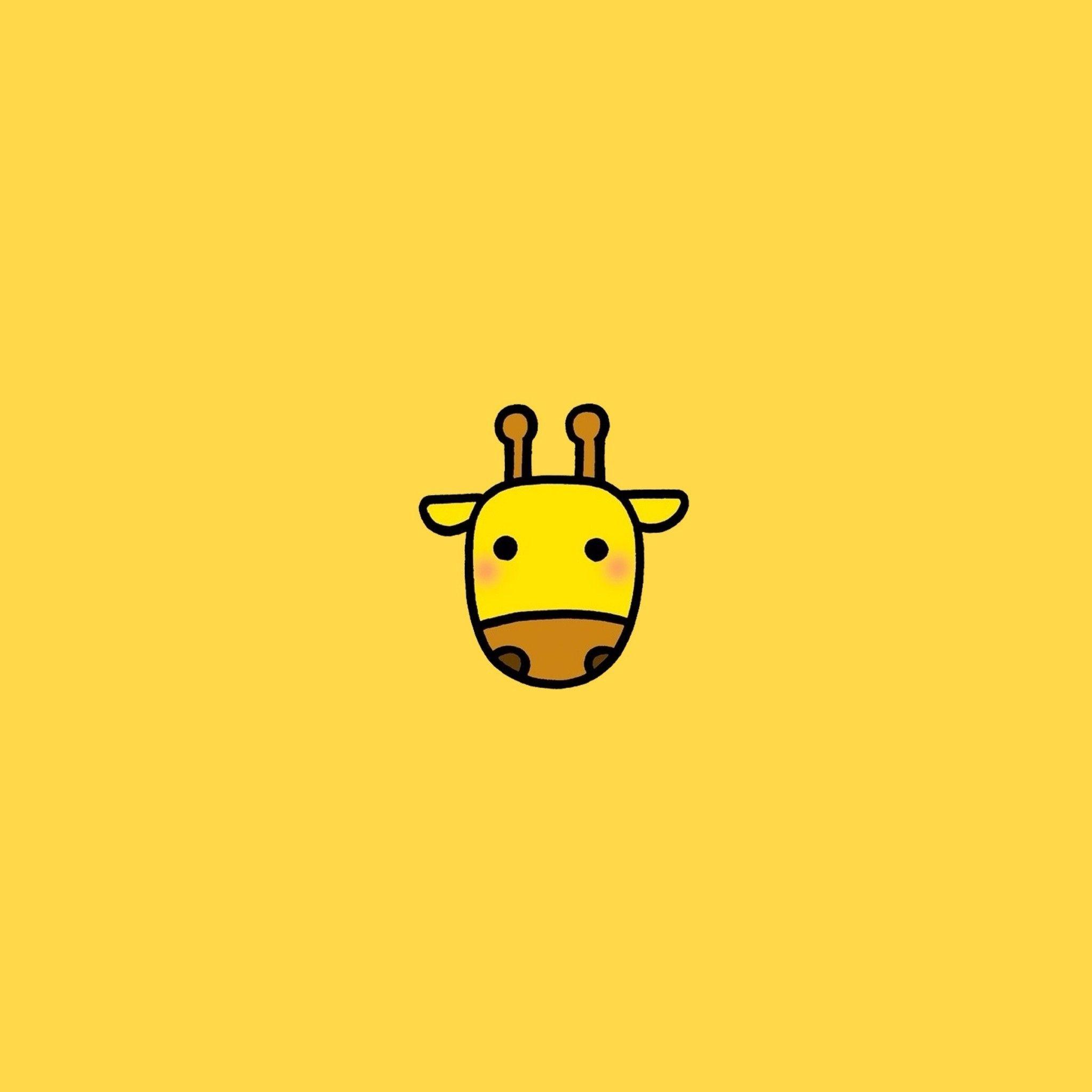 2048x2048 Cute Giraffe Wallpaper