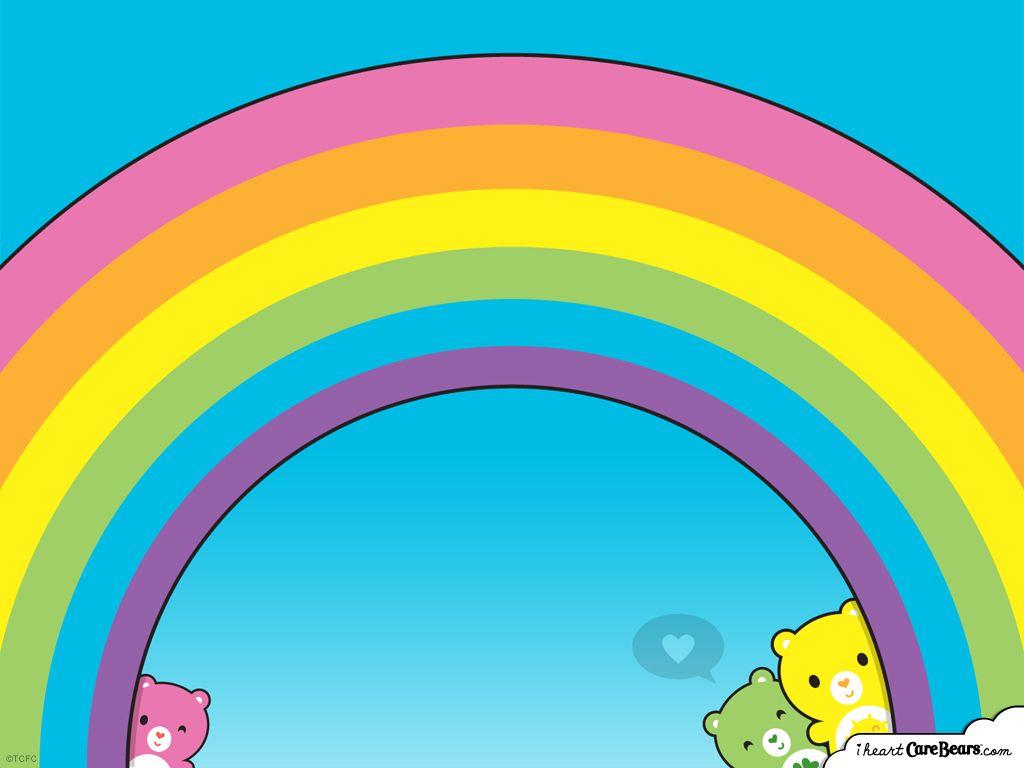 1024x768 Rainbow Care Bear
