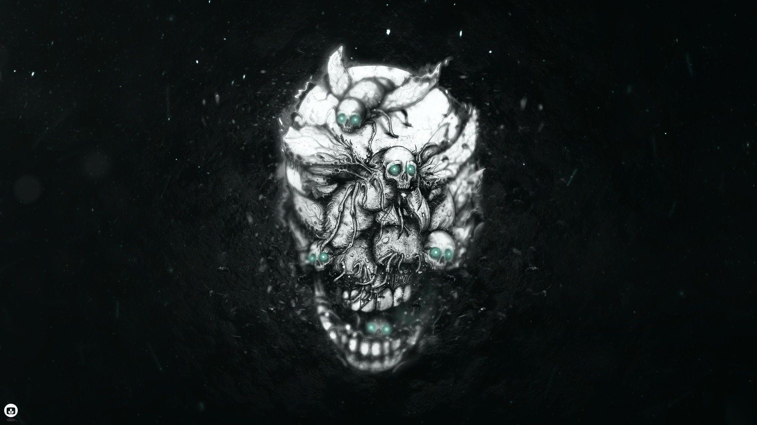 2560x1440 Skull Art Wallpaper