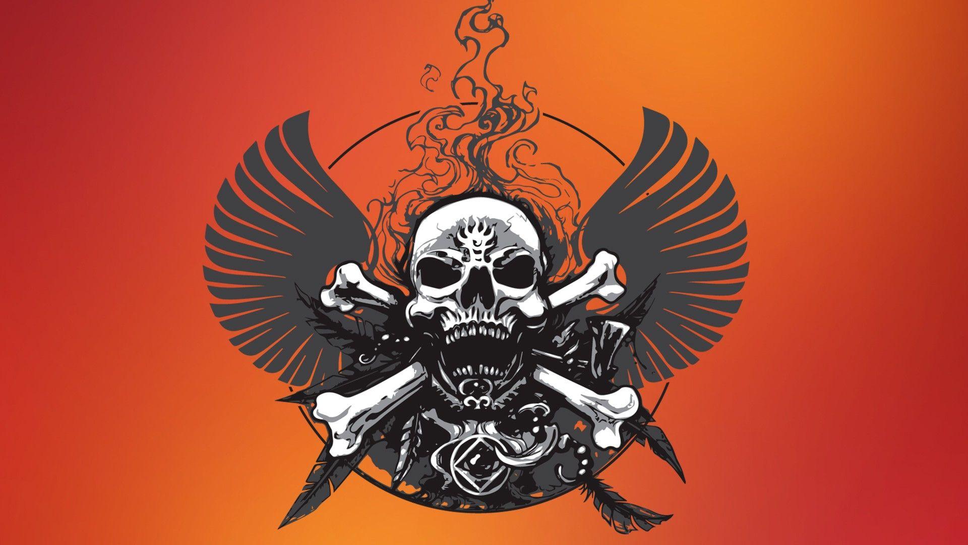 1920x1080 Skull Art Background HD Wallpaper 29287
