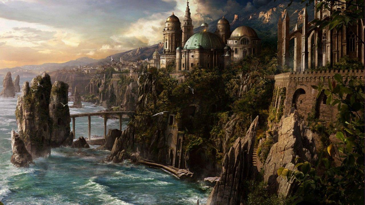 1280x720 Free Fantasy City Wallpaper Desktop Background at Cool
