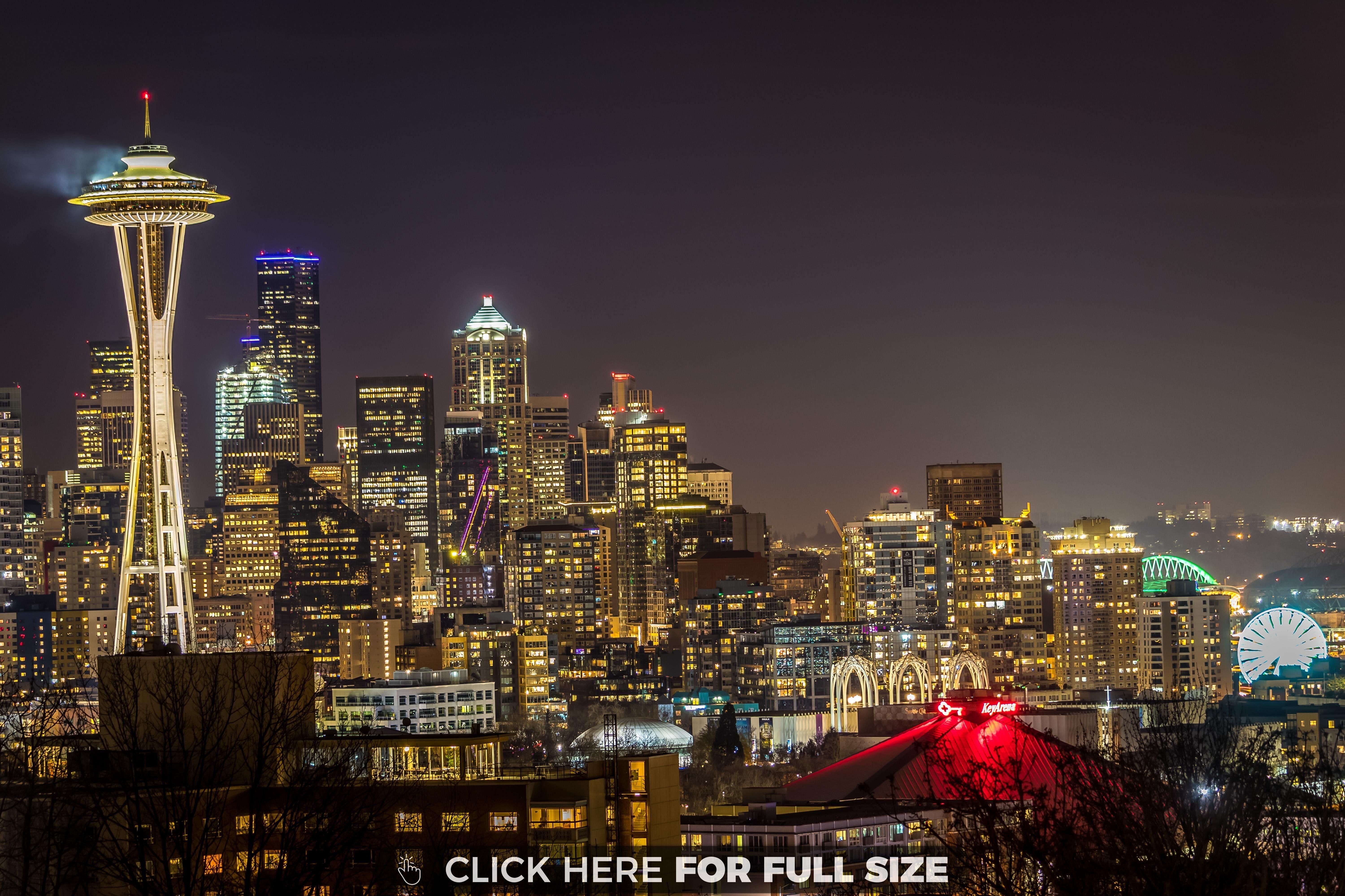 Seattle at Night Wallpapers - Top Free Seattle at Night Backgrounds ...