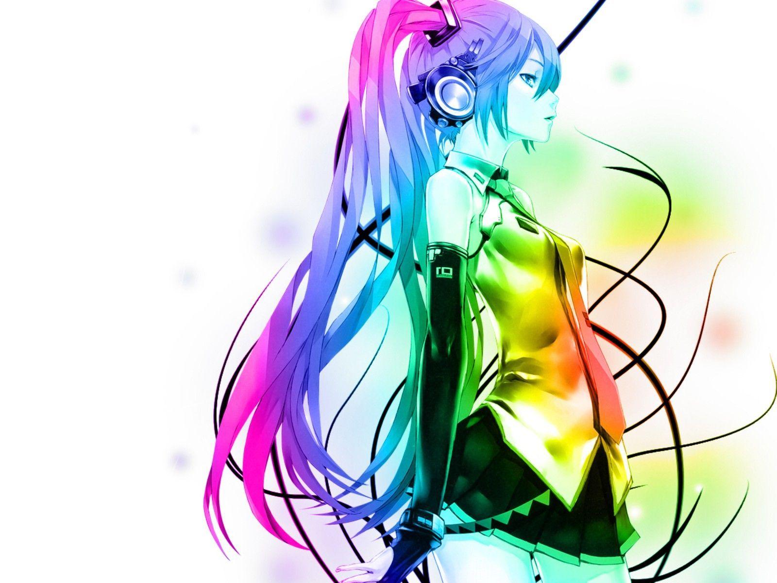 Anime Girl Wallpaper Rainbow gambar ke 14