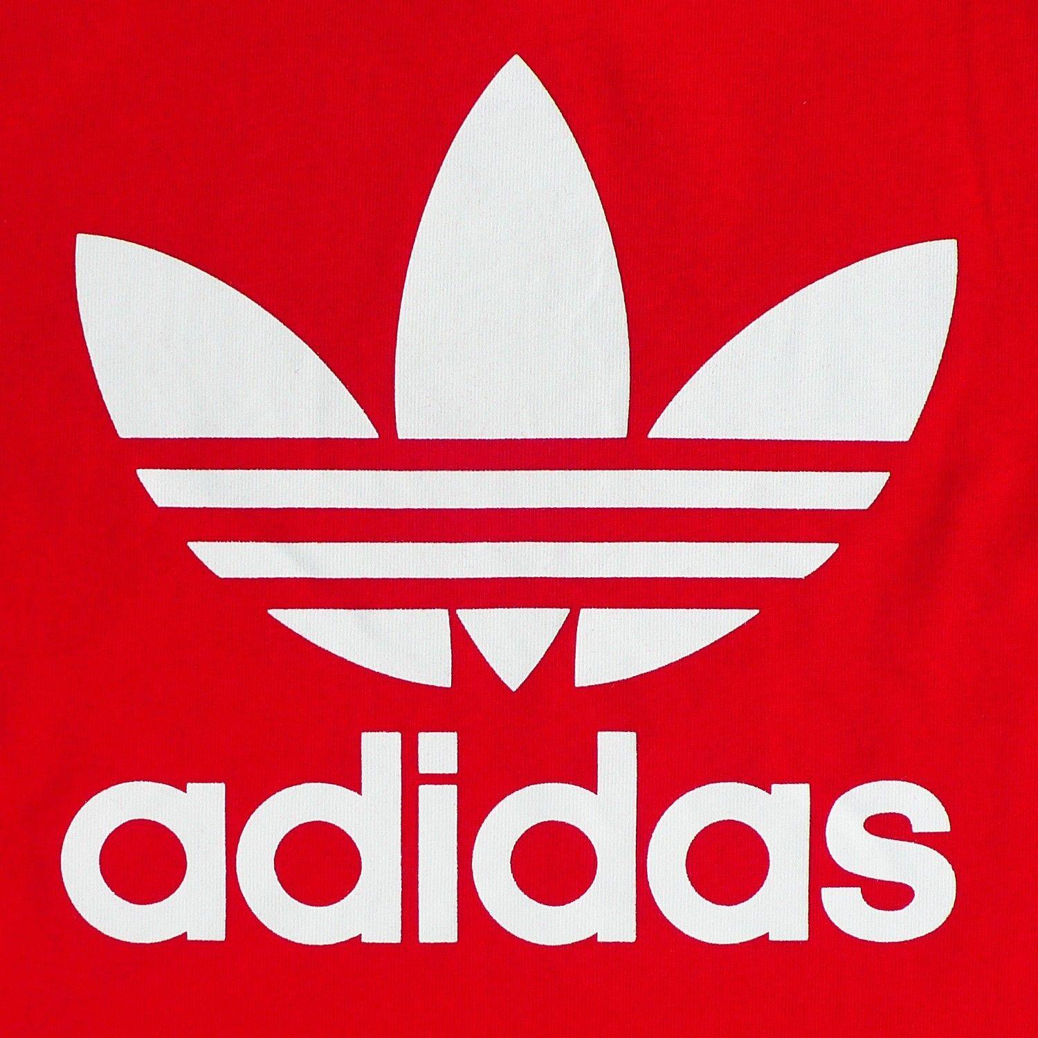 red and black adidas logo