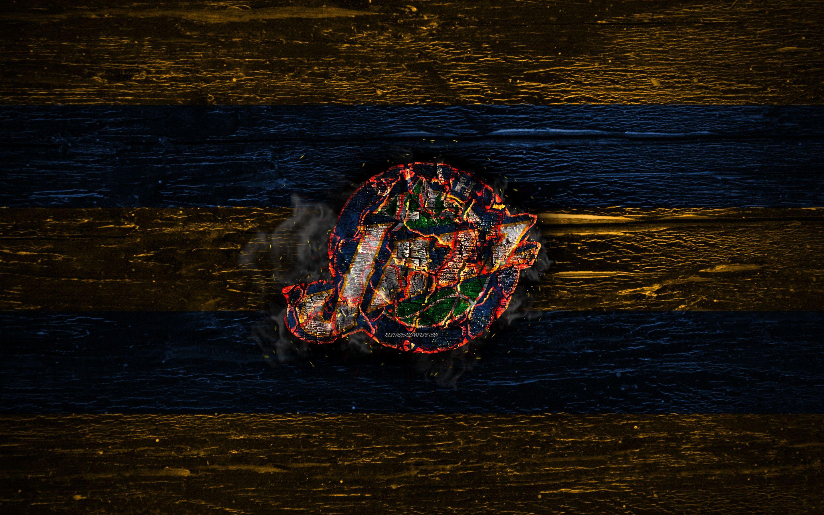 2880x1800 Download wallpaper Utah Jazz, fire logo, NBA, yellow