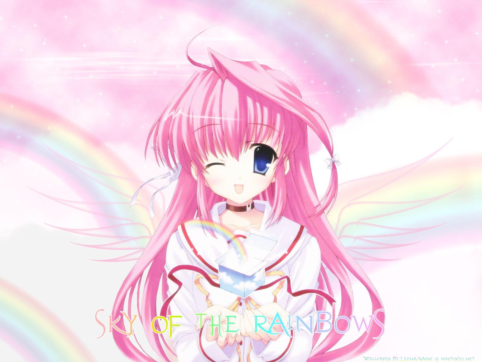 Rainbow Anime Girl Wallpaper gambar ke 3
