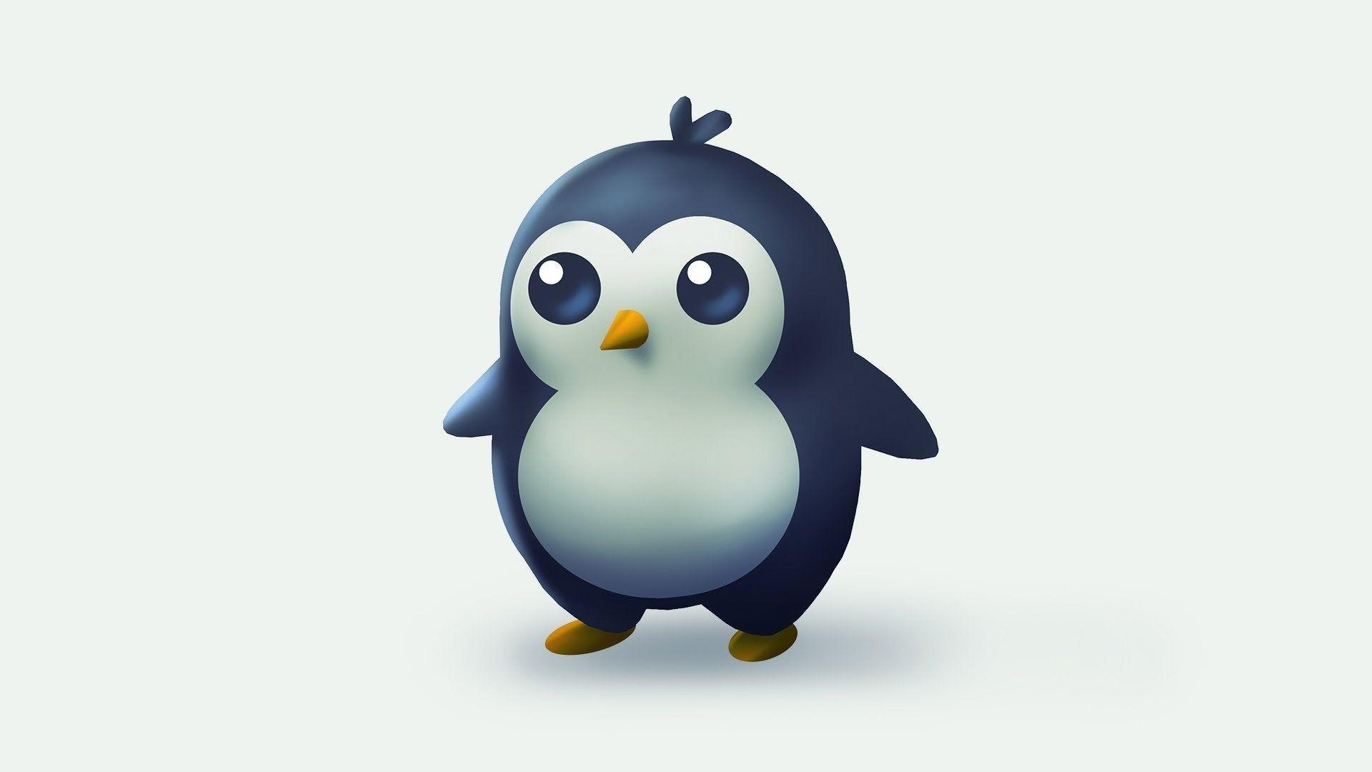 cute animated penguin