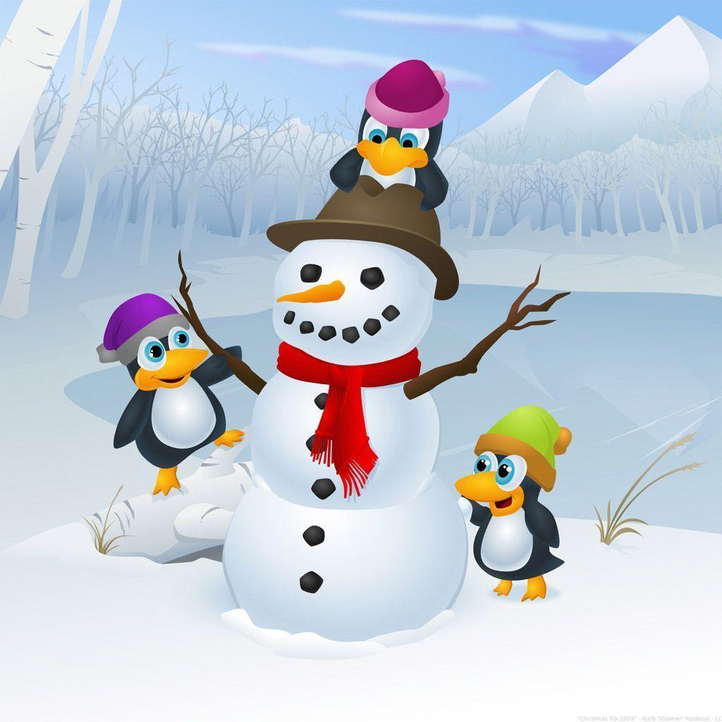 1024x1024 Cute Christmas Penguin. Cute Christmas Penguins