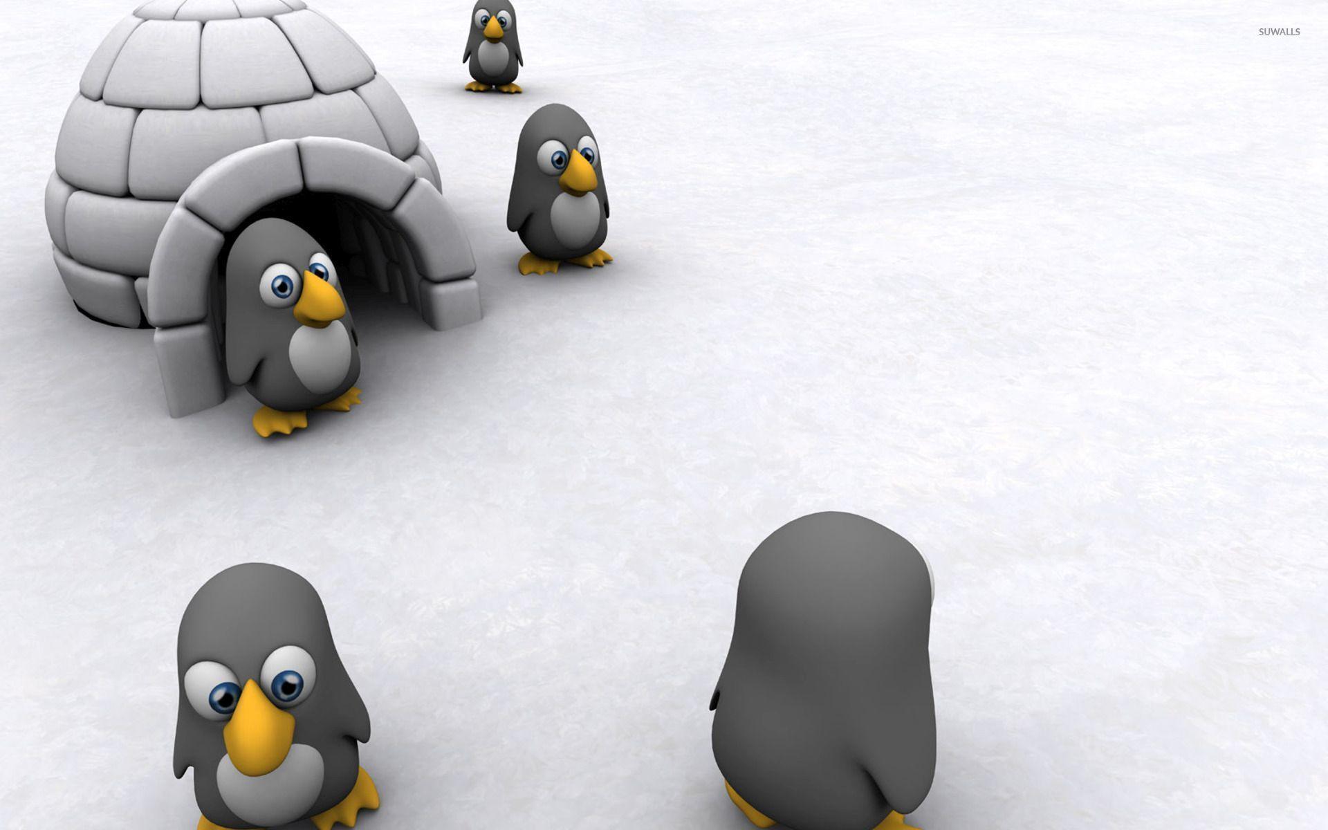 1920x1200 Lost penguins wallpaper Art wallpaper