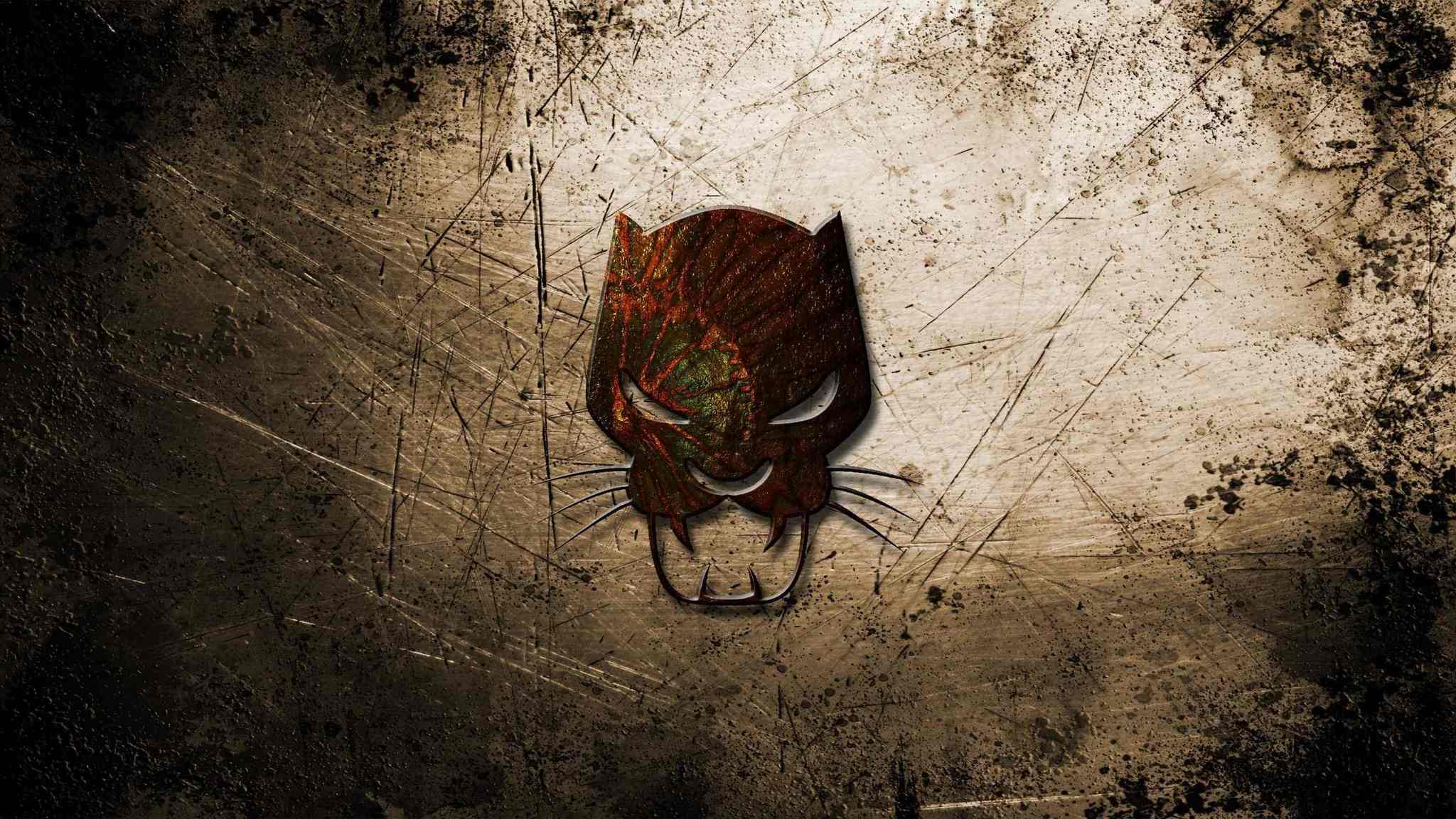 2048x1152 Black Panther Logo Wallpaper
