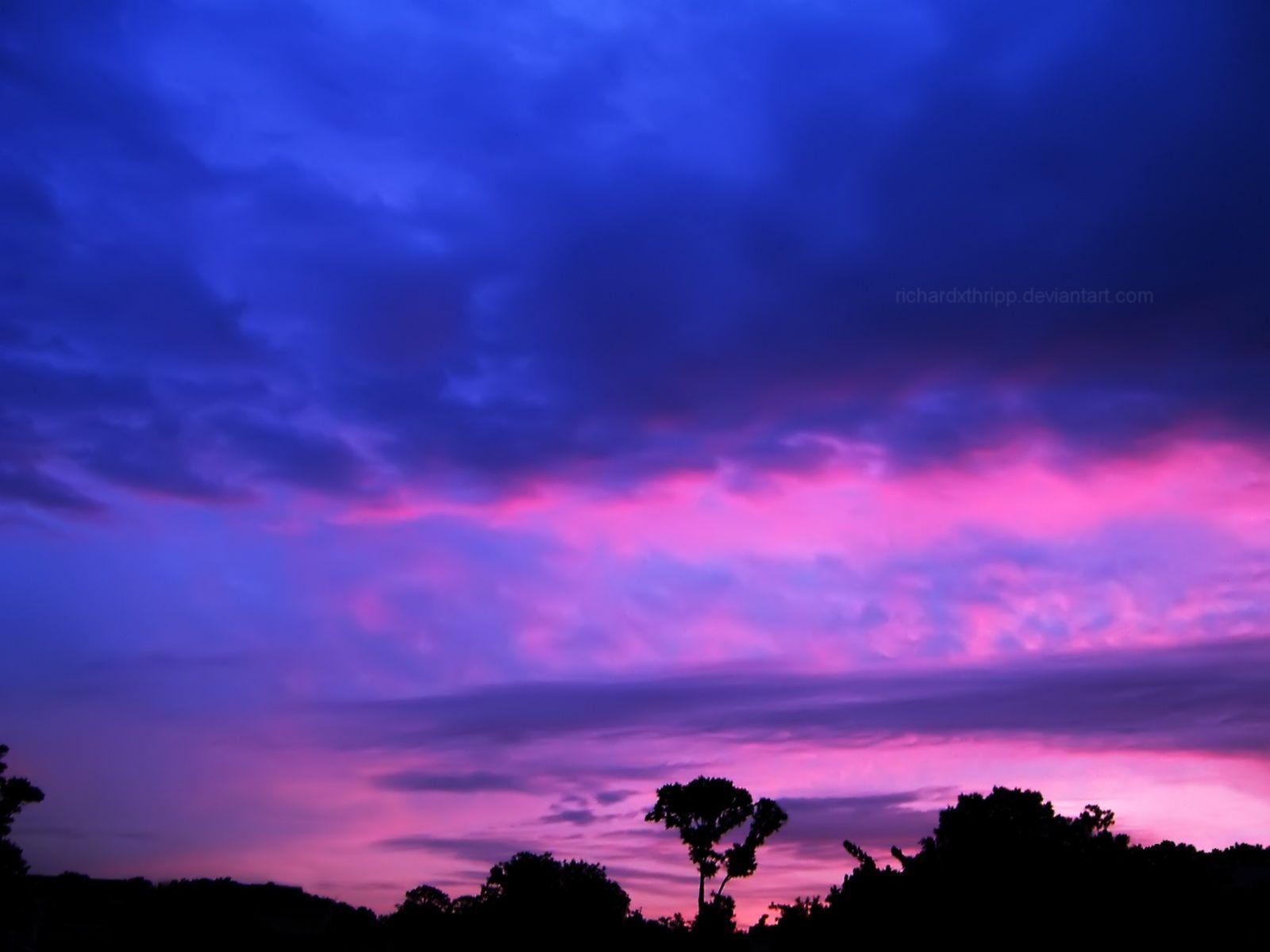 1600x1200 Purple and Pink Sunset Wallpaper