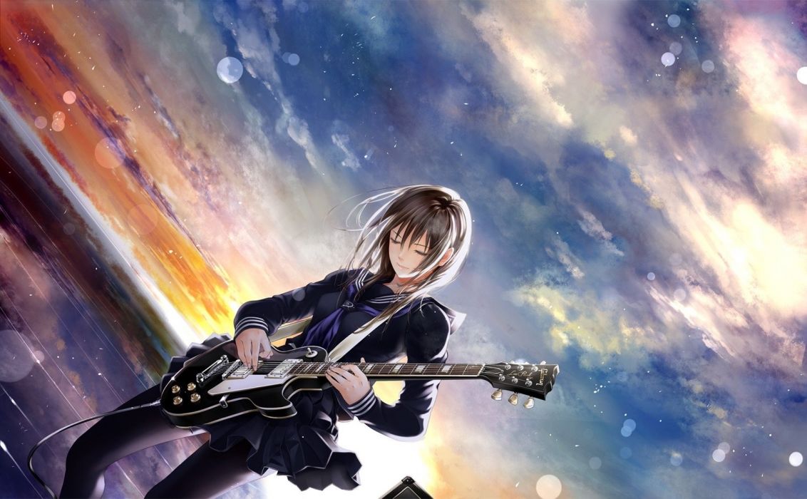 1132x700 Anime girl beautiful short hair dress