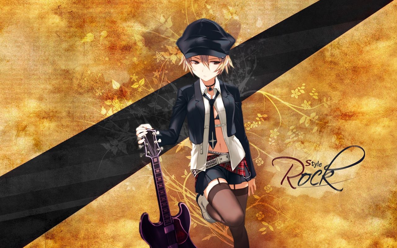 1280x800 Download Anime Girl Guitar, Anime