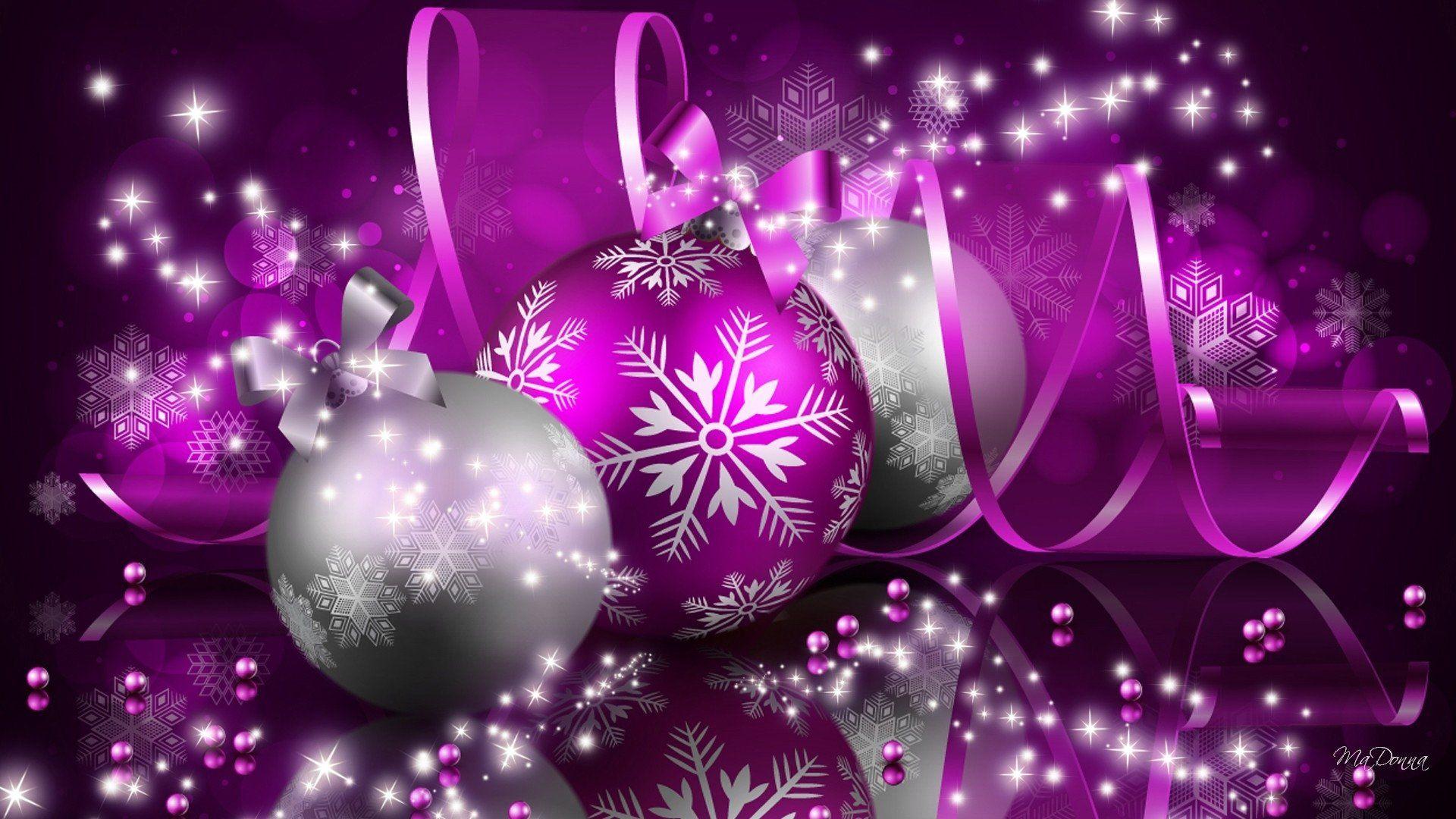 purple merry christmas