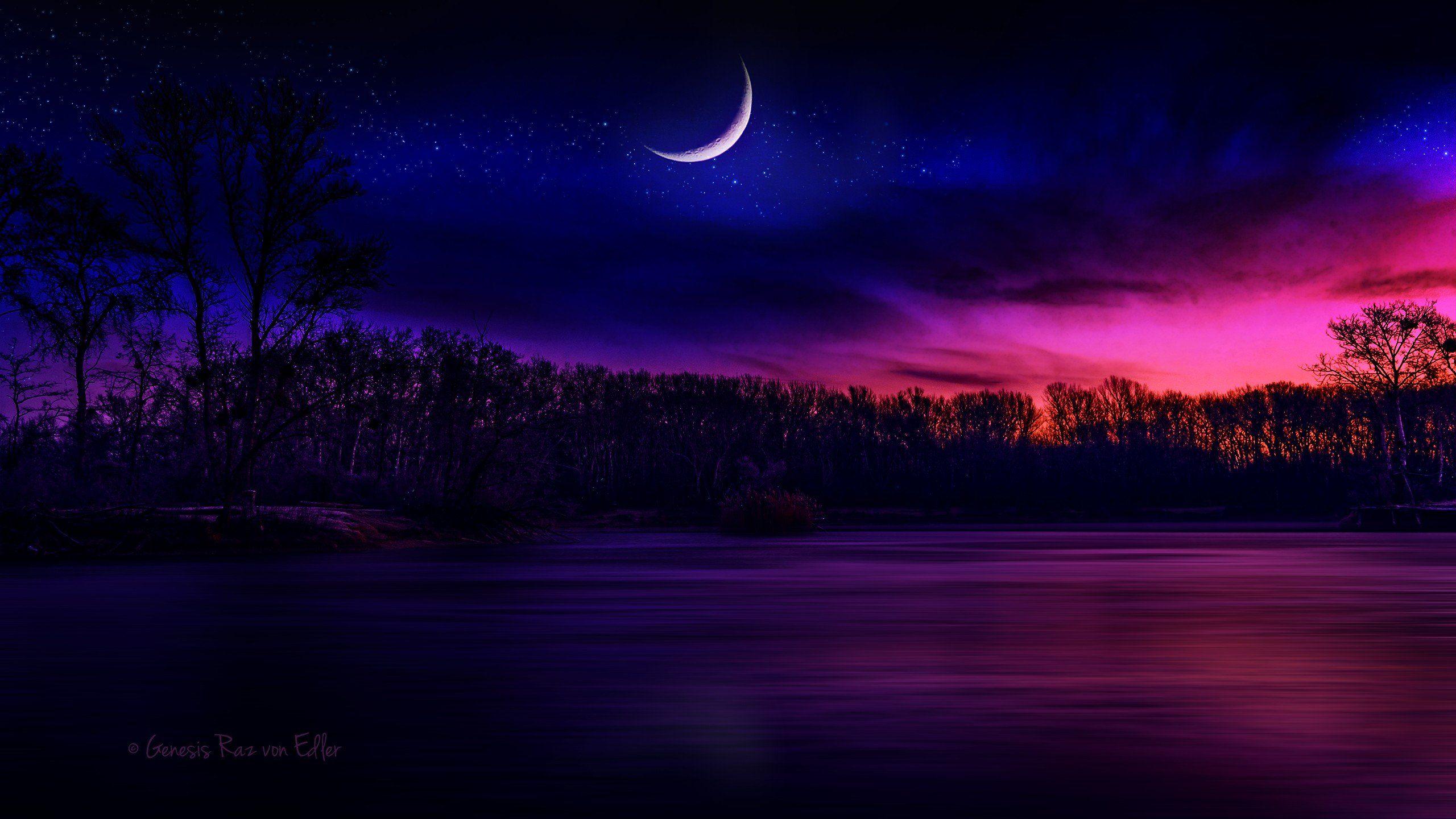 Purple Moonlight Wallpapers - Top Free Purple Moonlight Backgrounds