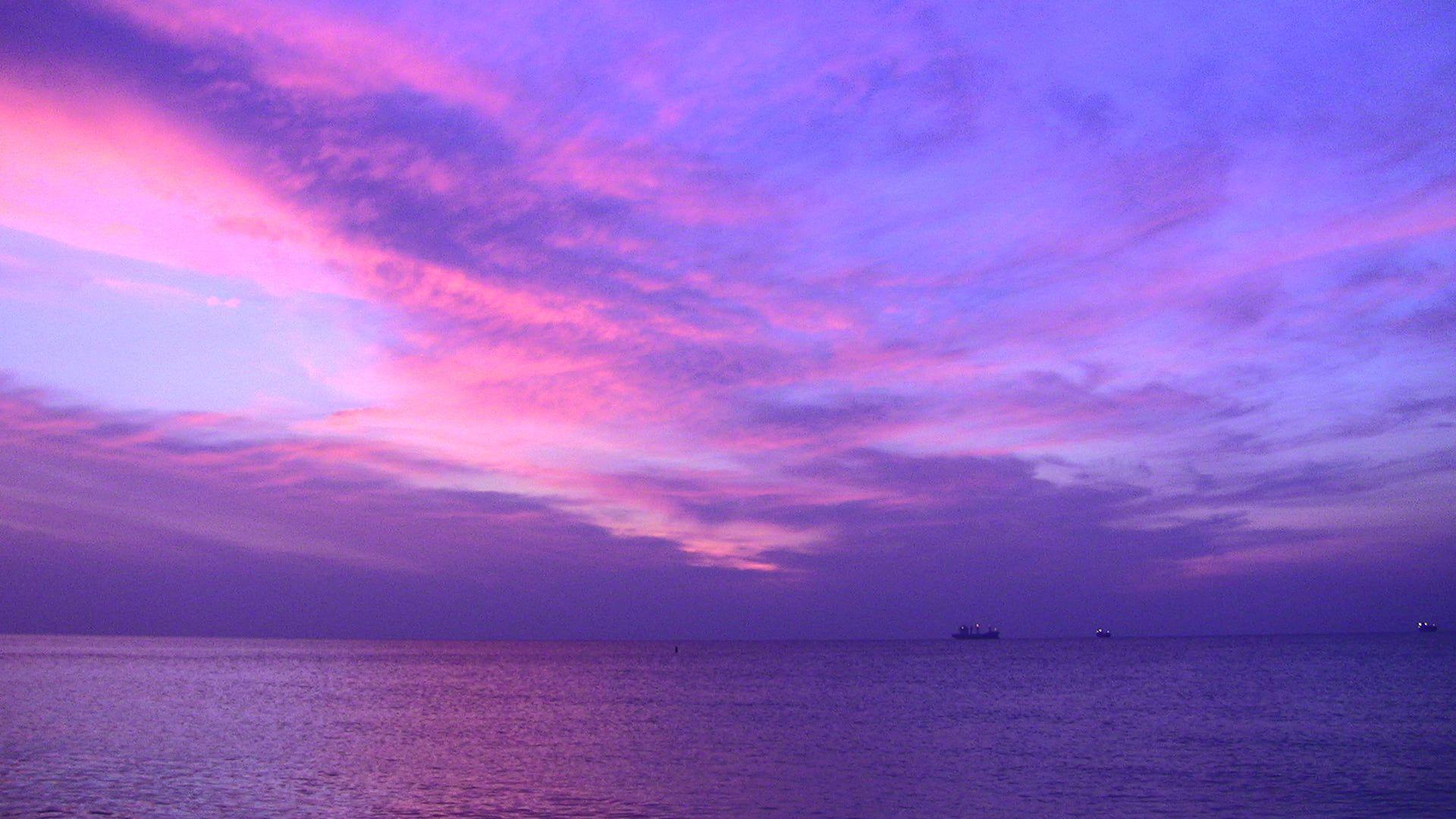Aesthetic Purple Ocean Wallpaper Aesthetic Sunsetlover Sunset