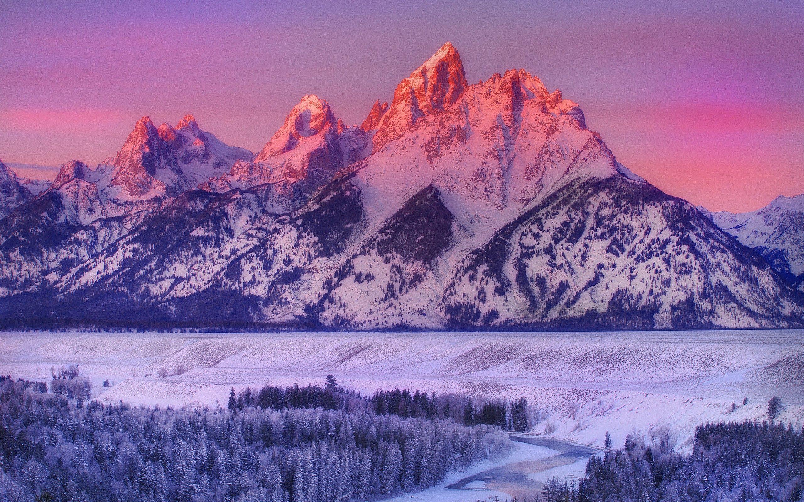Mountains for iPhone X 8 7 6 Neon Purple Mountain HD phone wallpaper   Pxfuel