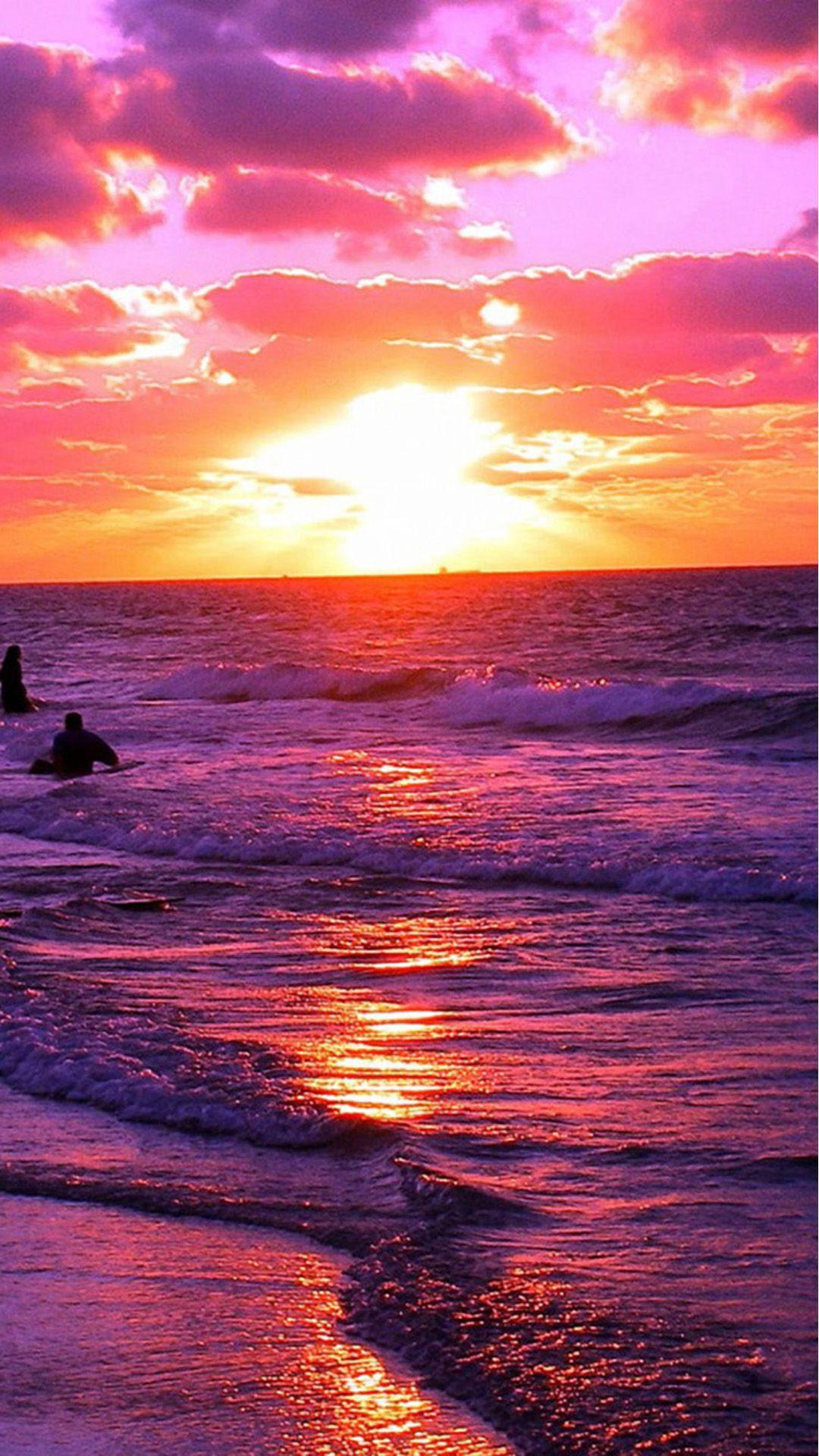 1080x1920 Beach Purple Sea Android wallpaper .