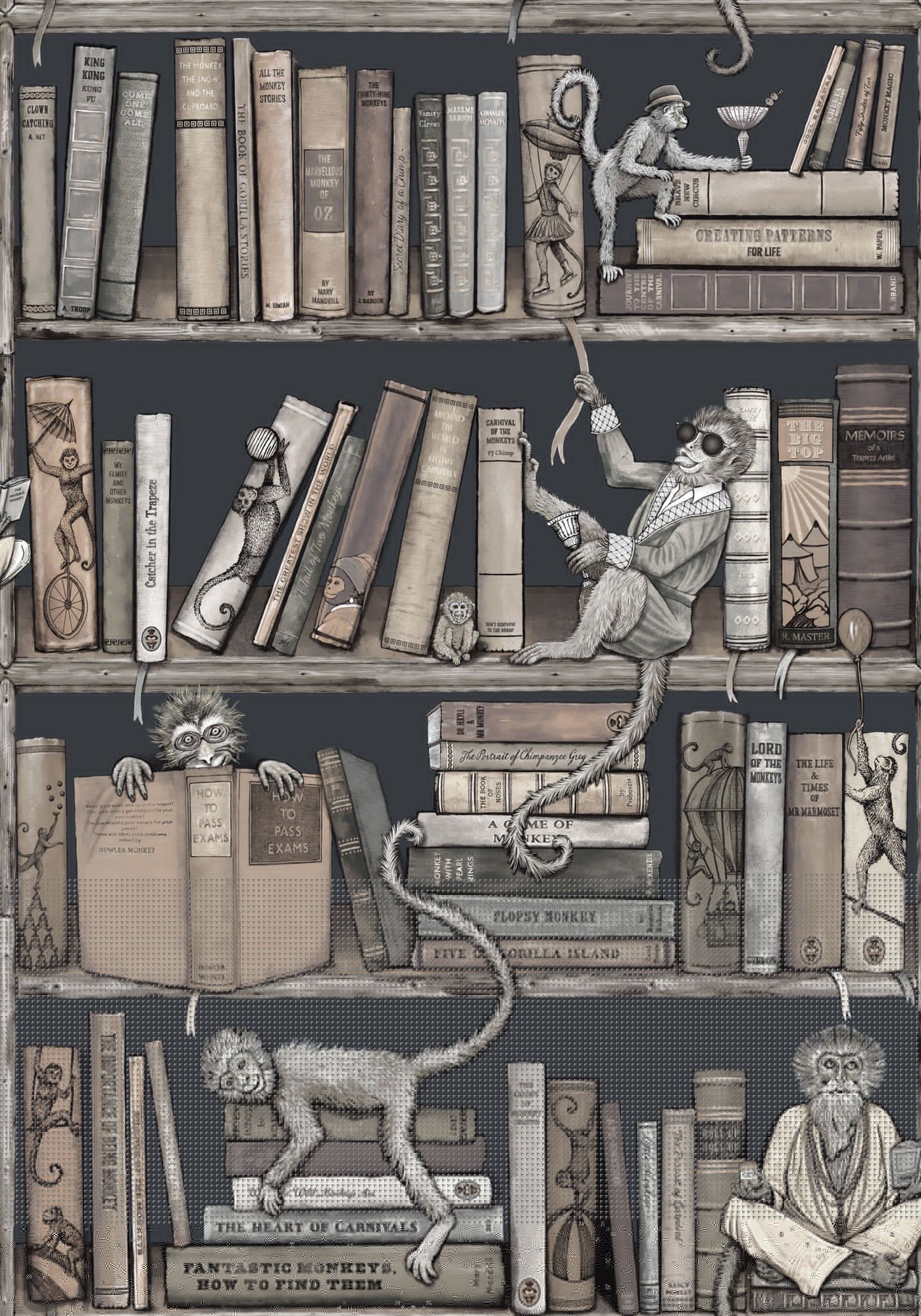 1400x2000 Brand McKenzie Library Wallpaper