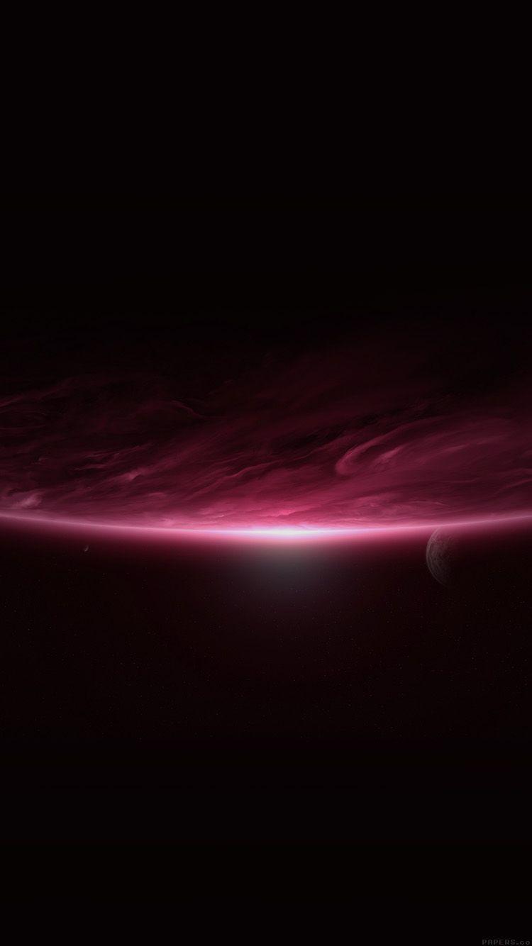 750x1334 iPhone X wallpaper. space sunrise red dark minimal
