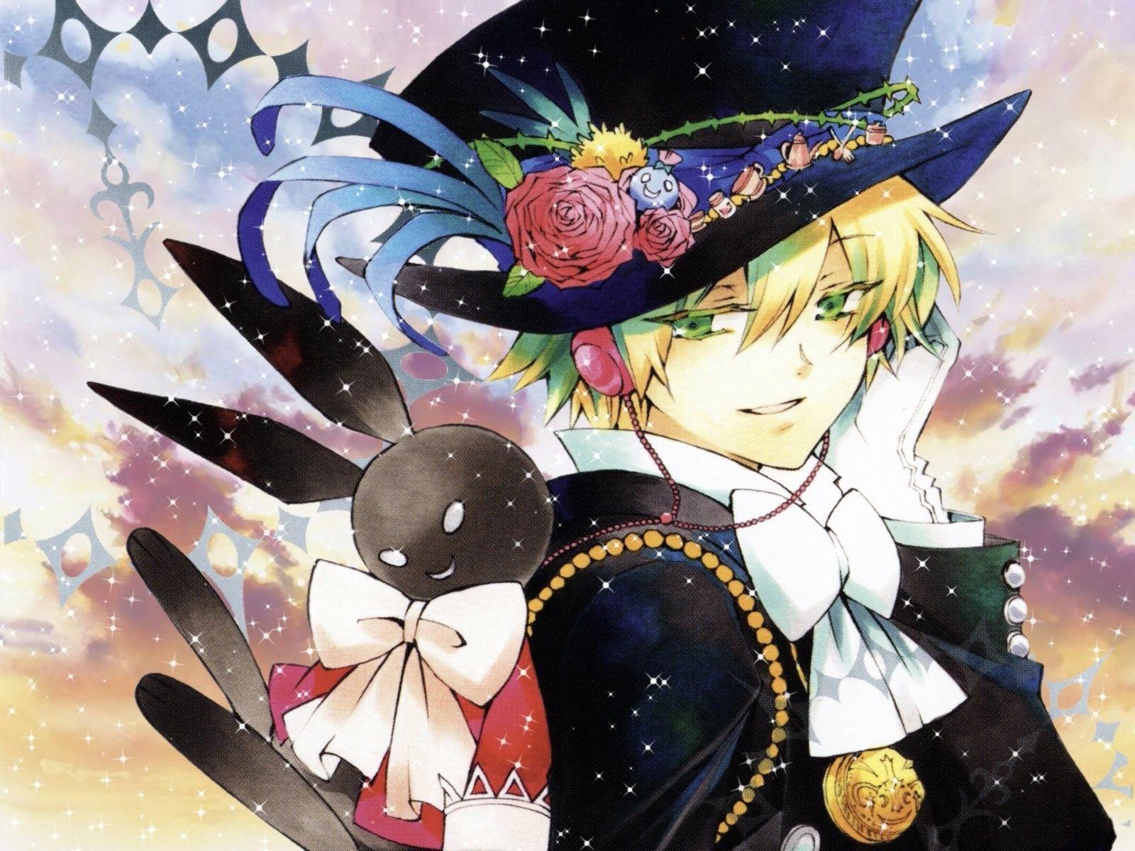 1600x1200 headphones blondes bunnies flowers green eyes pandora hearts pocket