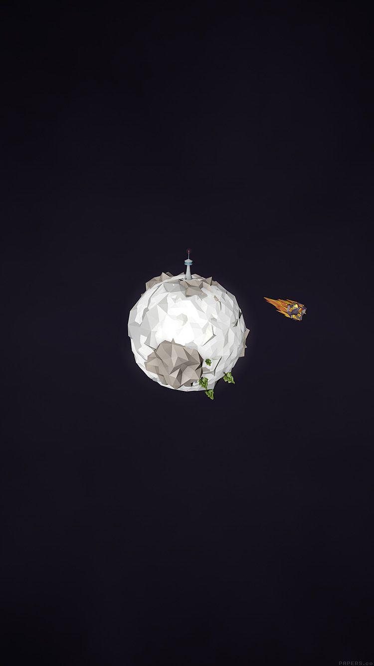 750x1334 iPhone7papers planet cute minimal simple art dark
