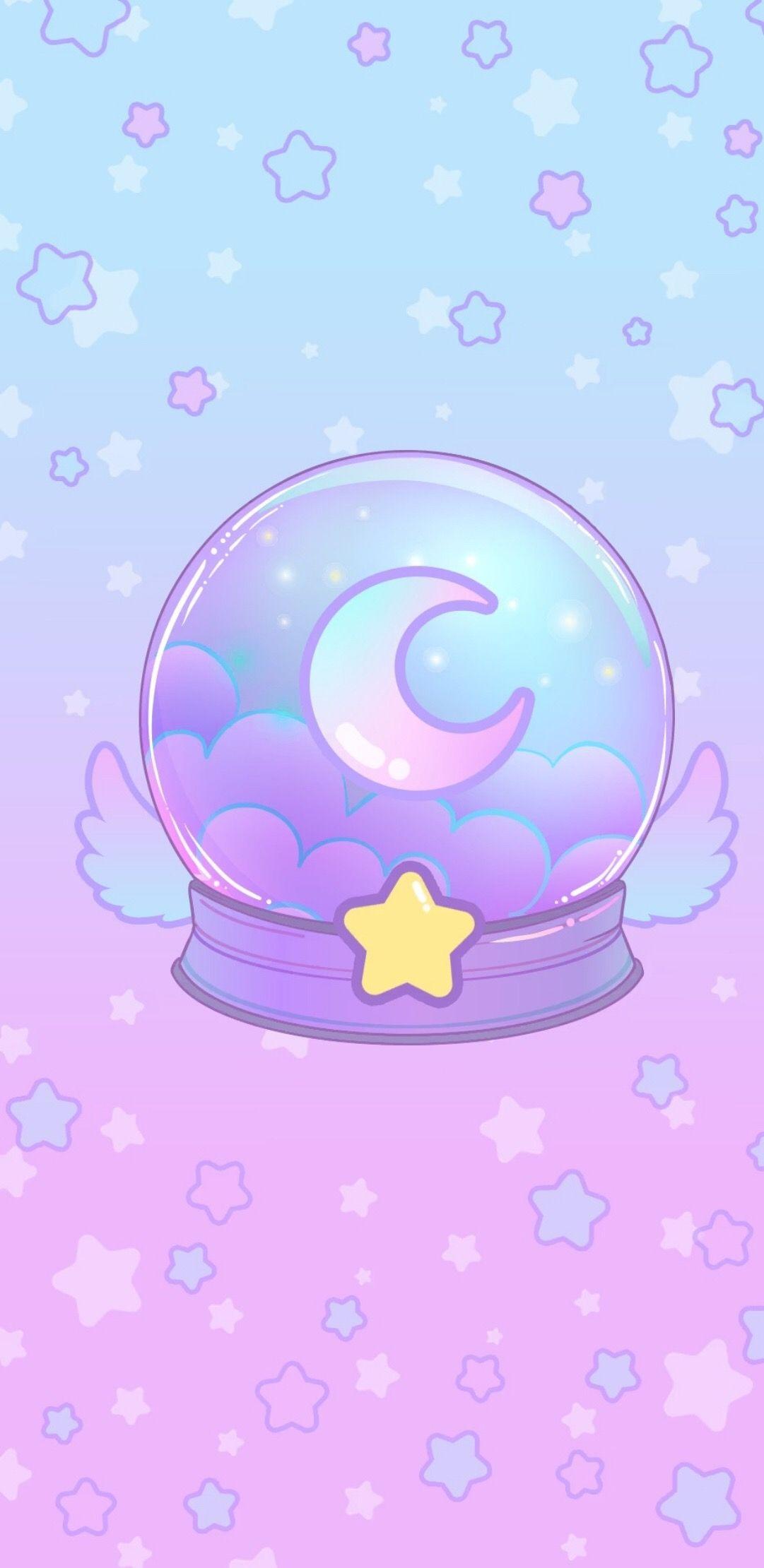 1081x2220 Moon Crystal Ball Wallpaper by Cogul Planet Inc. Cute