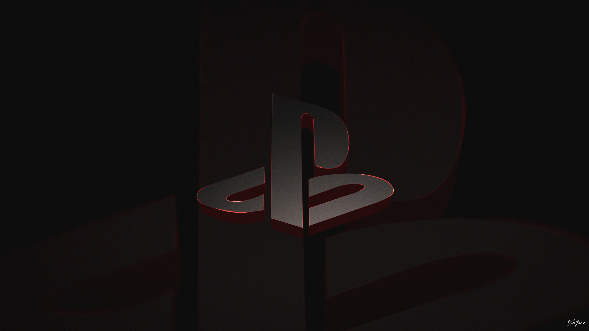 1920x1080 Red PlayStation wallpaper