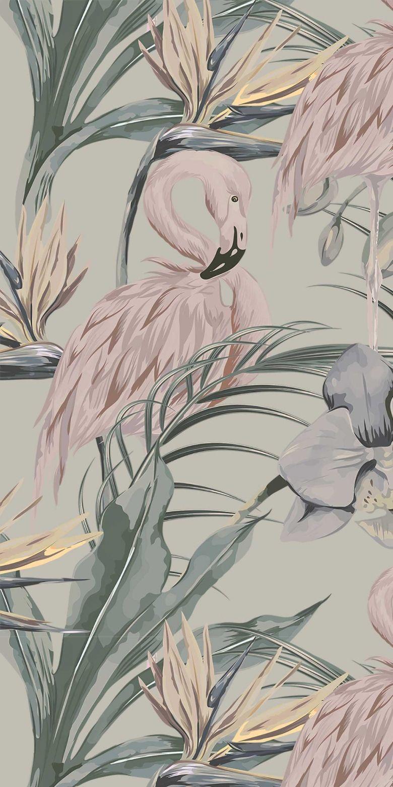 780x1560 Tropical Flamingo Wallpaper. FEATHR™