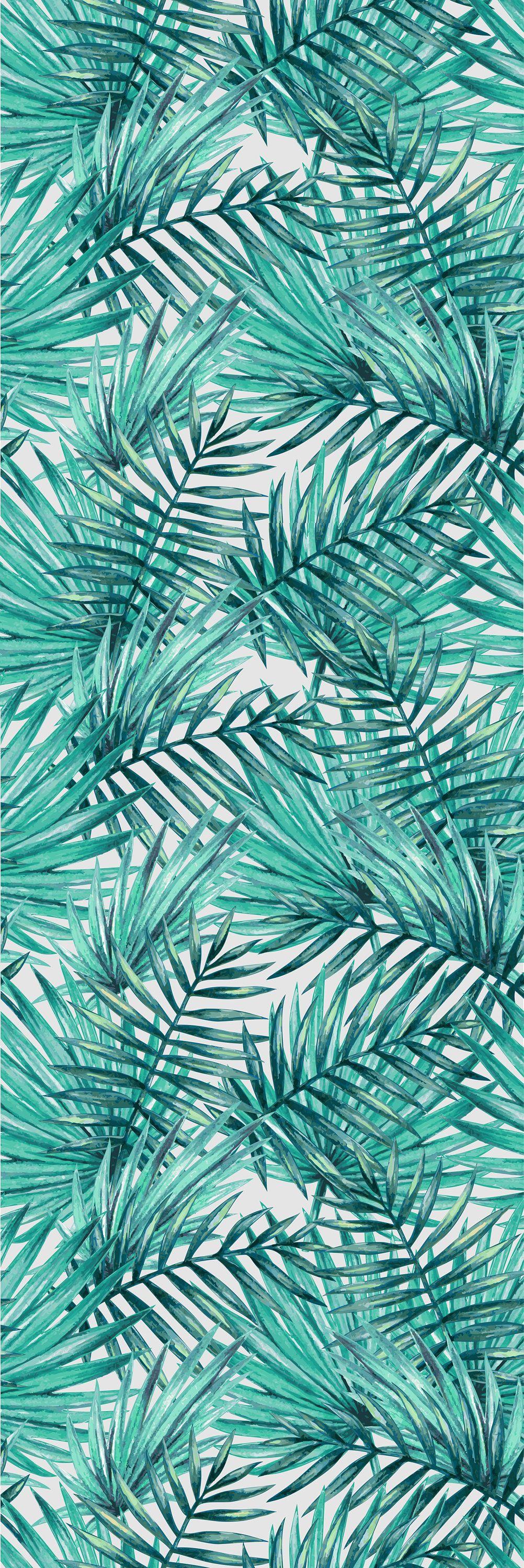 1002x3000 Yeager Removable Watercolor Tropical Palm Leaves Seamless 4.17' L x 25 W Peel and Stick Wallpaper Roll