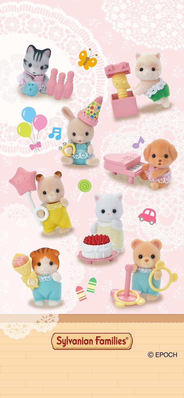 736x1592 Sylvanian wallpaper. Calico critters