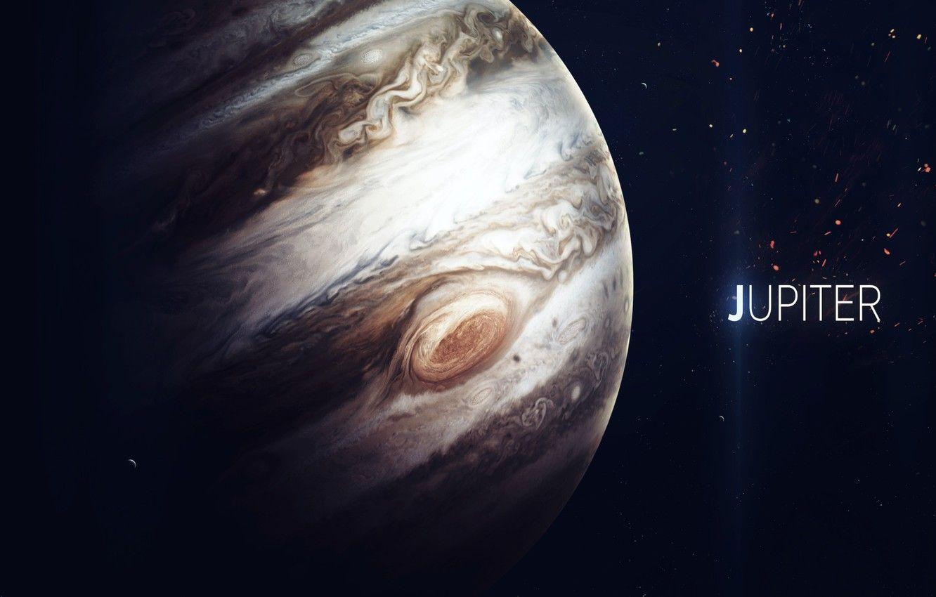 1332x850 Wallpaper Planet, Space, Jupiter, Art, Space, Art, Satellite, Planet, System, Satellite, Gas giant, Jupiter, Giant, Giant, System, Vadim Sadovski image for desktop, section космос