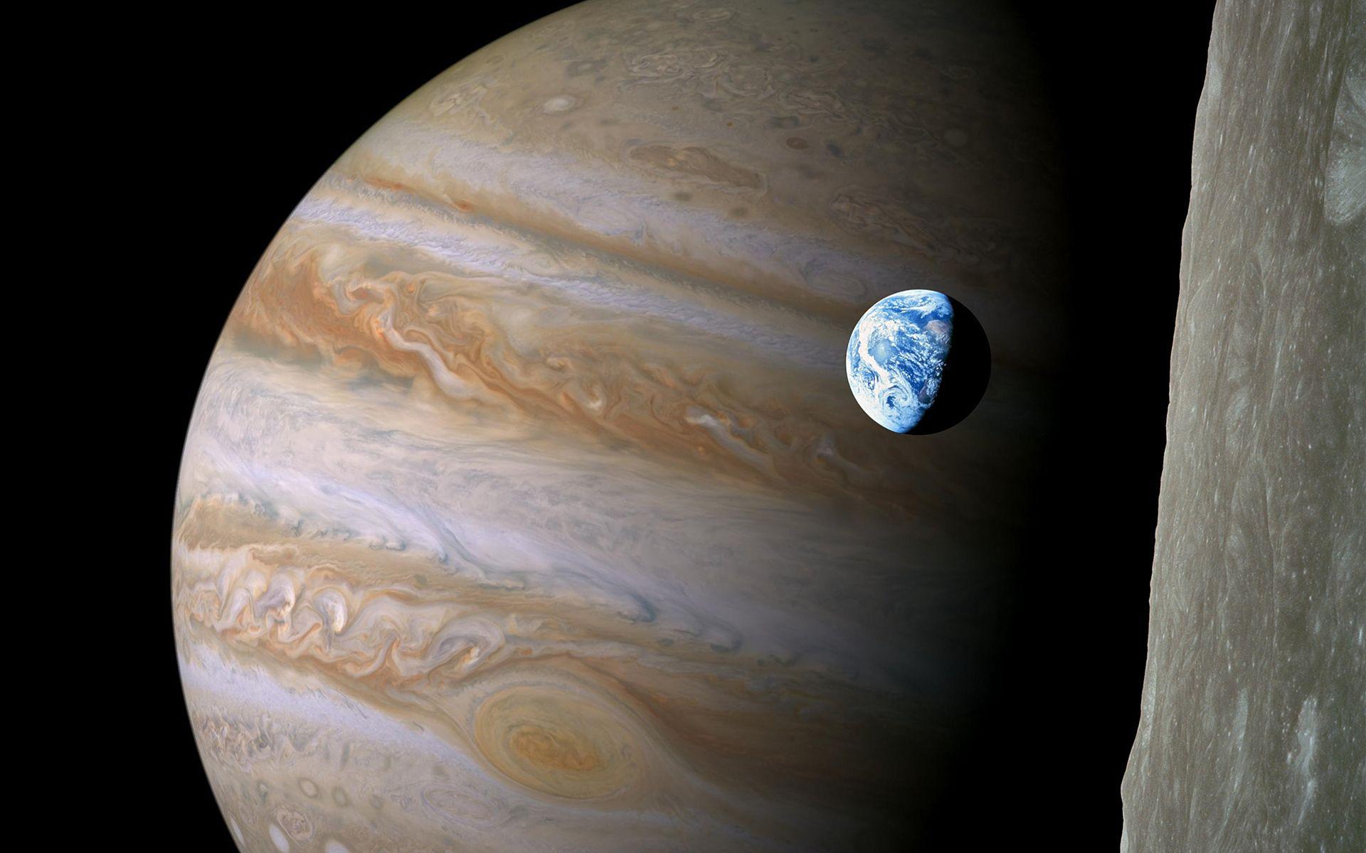 1920x1200 Jupiter and Earth Wallpaper HD. Jupiter Galaxy S3 Wallpaper, Jupiter Wallpaper and Camp Jupiter Wallpaper