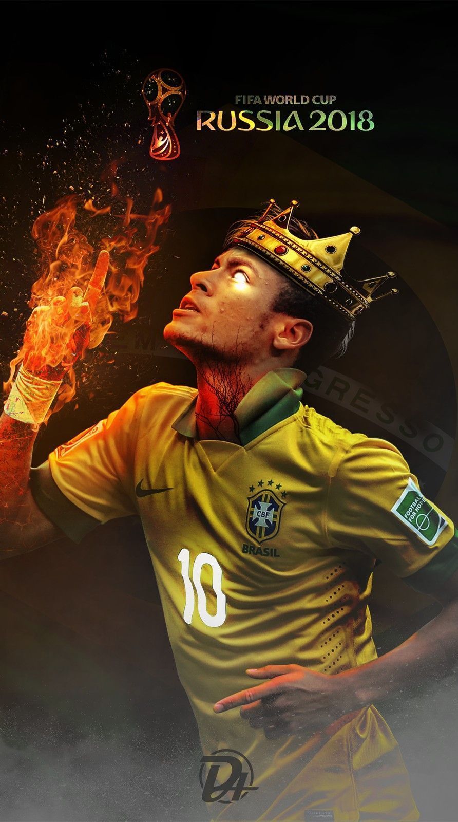 892x1600 Neymar World Cup Wallpaper