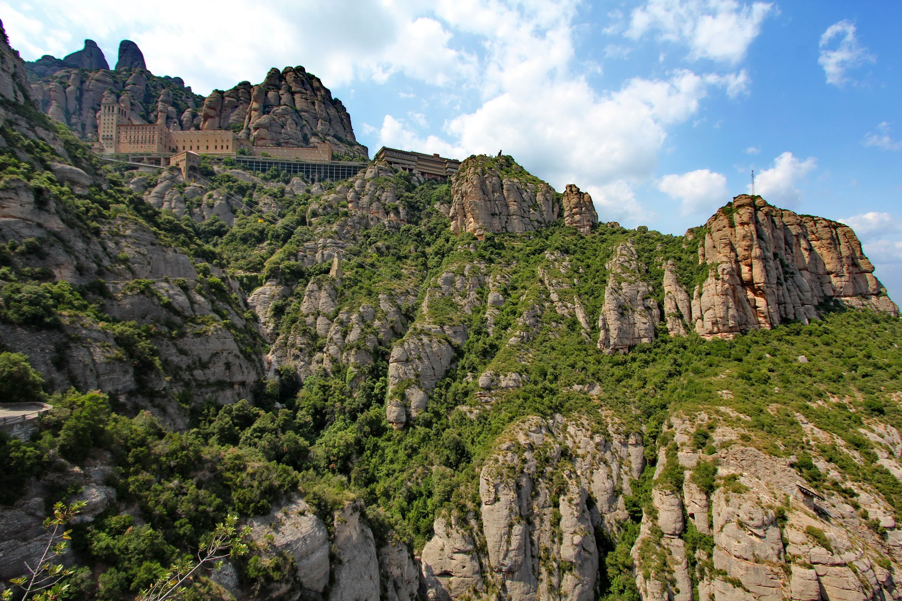 3072x2048 Image Monastery Spain Montserrat Nature