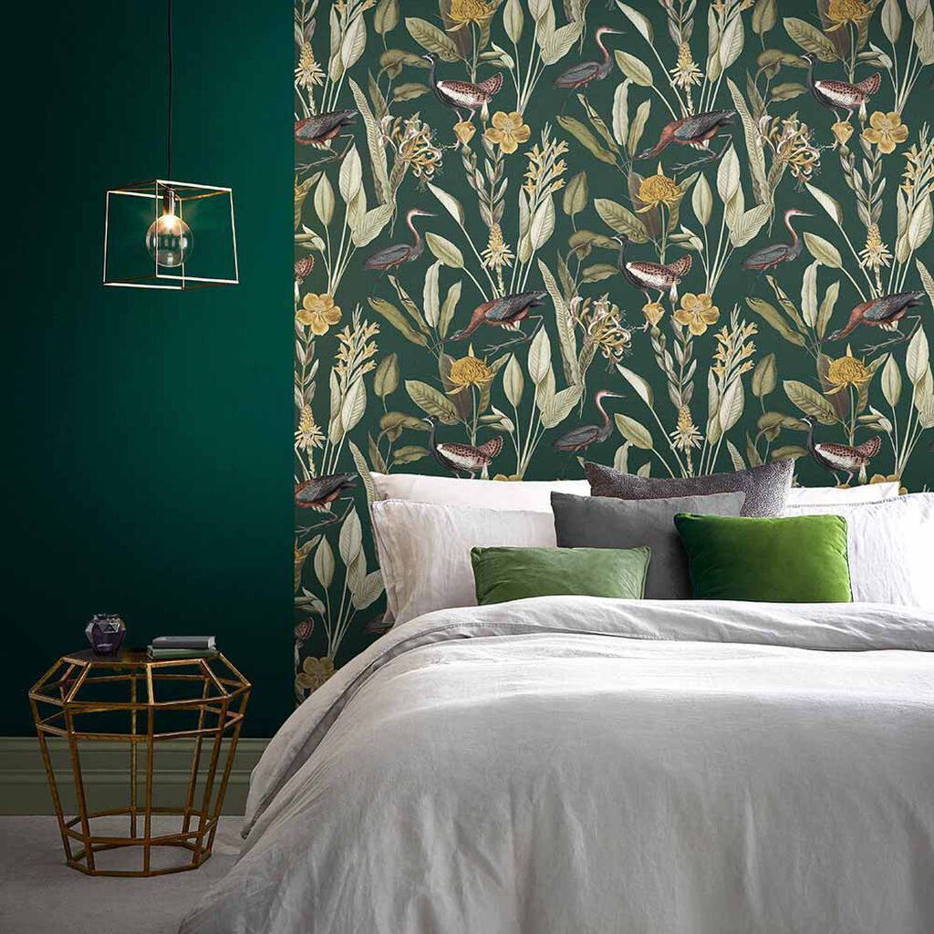1024x1024 Glasshouse Green Wallpaper. Birds